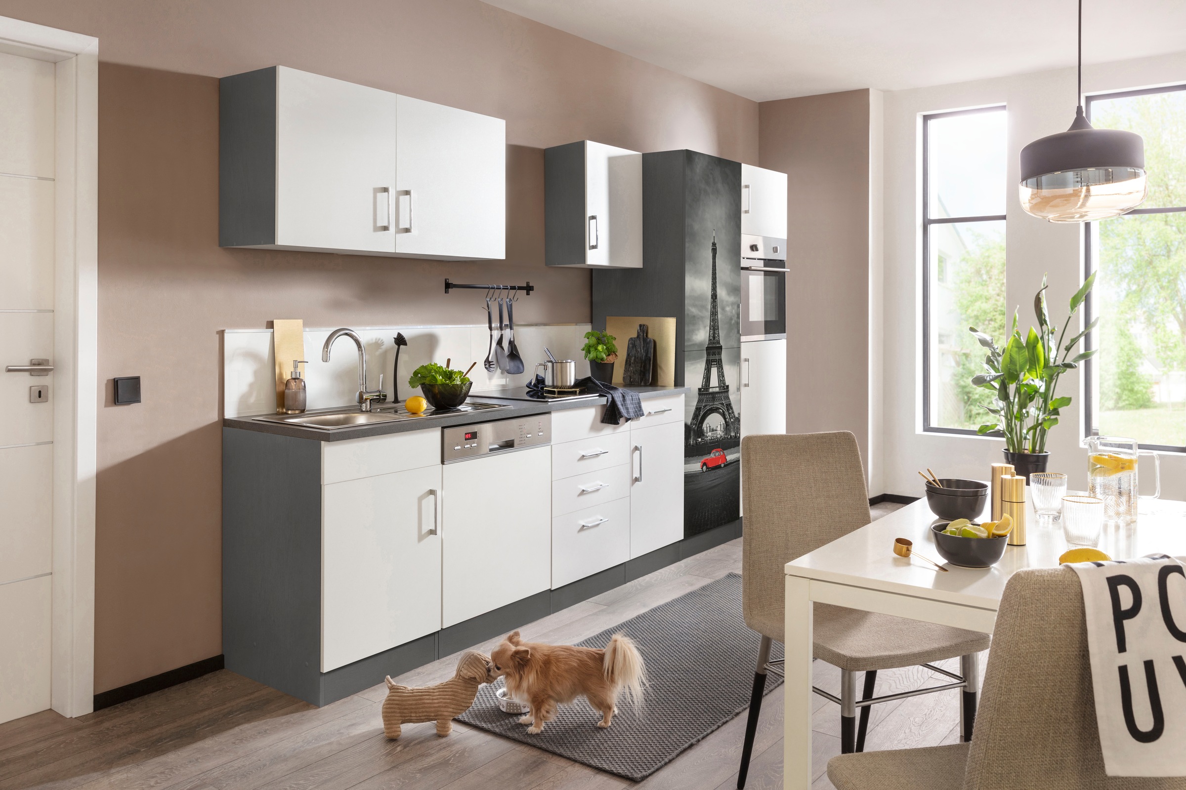 KOCHSTATION Küchenzeile »KS-Paris – Küchen mit einzigartigen Fotomotiven au günstig online kaufen