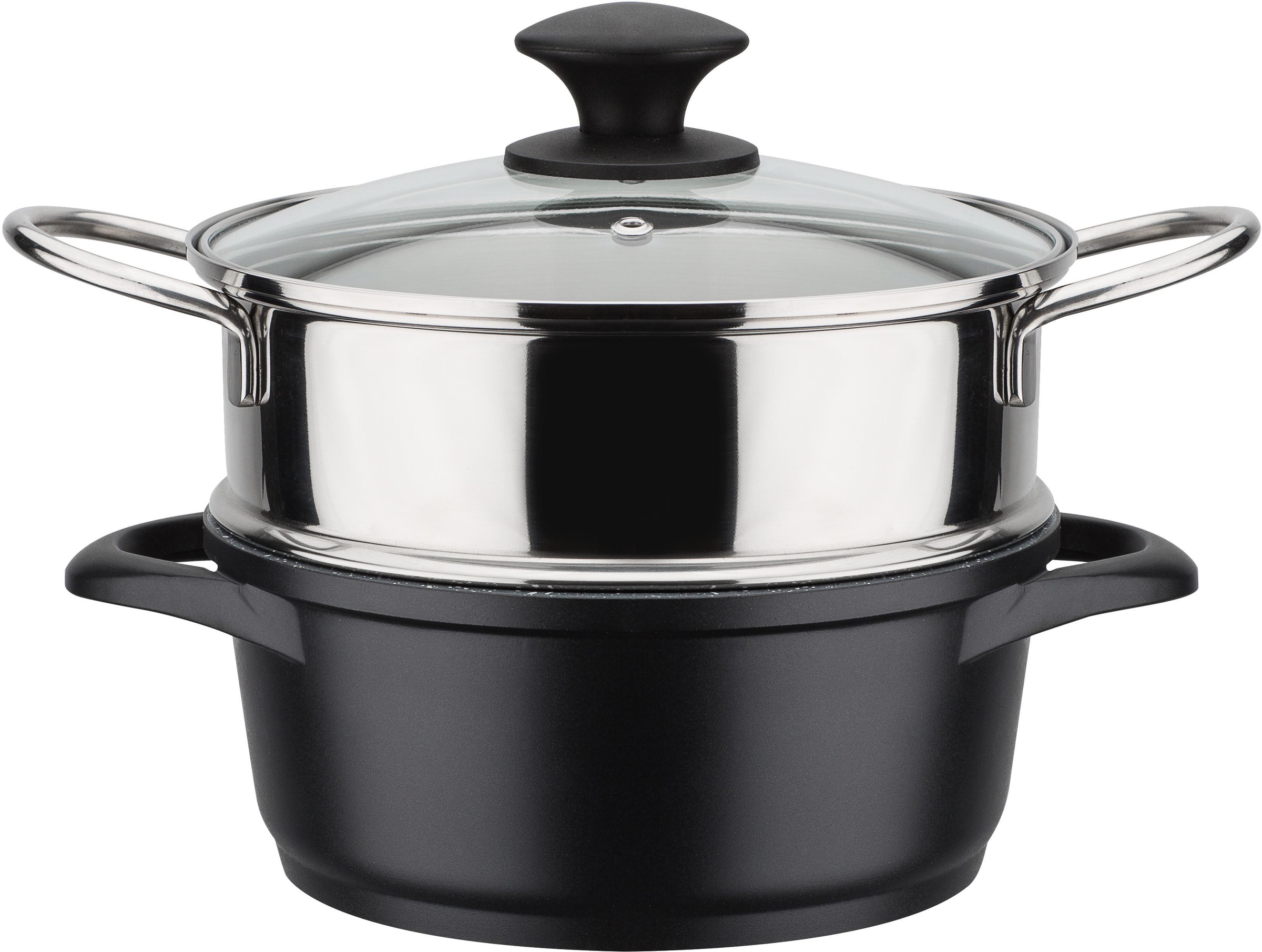 GSW Topf-Set »Gourmet Granit« Set, Kochtopf 20/24, Stieltopf 16, 2 Pfannen günstig online kaufen