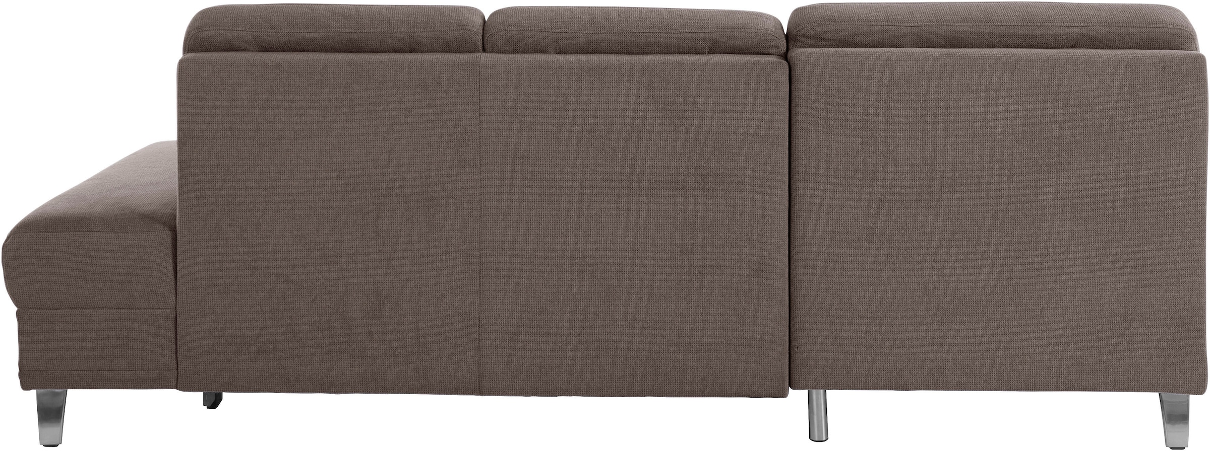 sit&more Ecksofa »Clio L-Form«, wahlweise mit Bettfunktion oder Vorziehsitz und Bettkasten, Federkern