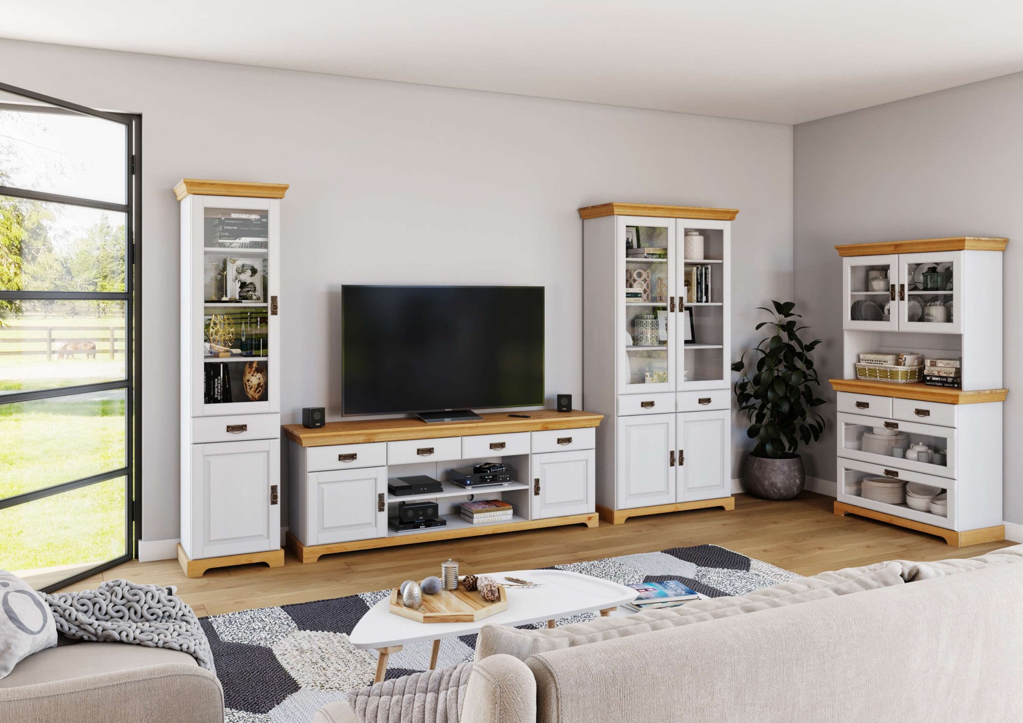 Home affaire Kommode "Rügen", zertifizietes Massivholz, mit Schubkasten und günstig online kaufen