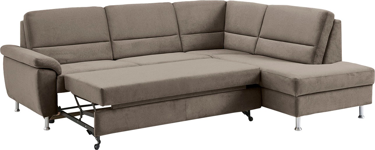 CALIZZA INTERIORS Ecksofa »Onyx L-Form«, Ottomane links oder rechts, wahlweise mit Bettfunktion, Breite 257 cm