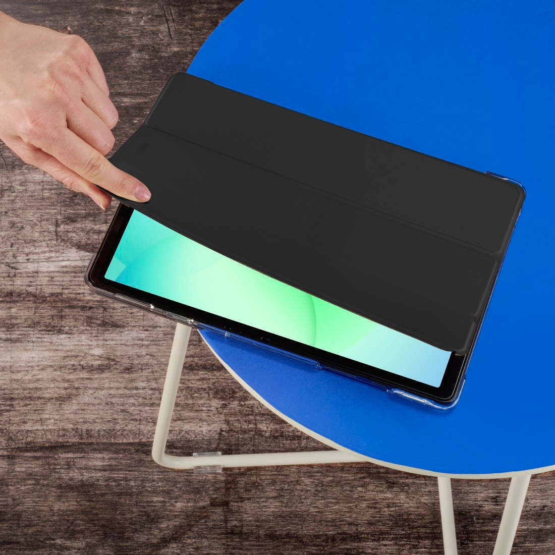 Hama Tablet-Hülle »Tablet-Hülle mit Standfunktion für Galaxy Tab A11 8.7", schwarz« Samsung Galaxy Tab A11 Magnetischer Deckel, Standfunktion, transparente Rückseite, leicht