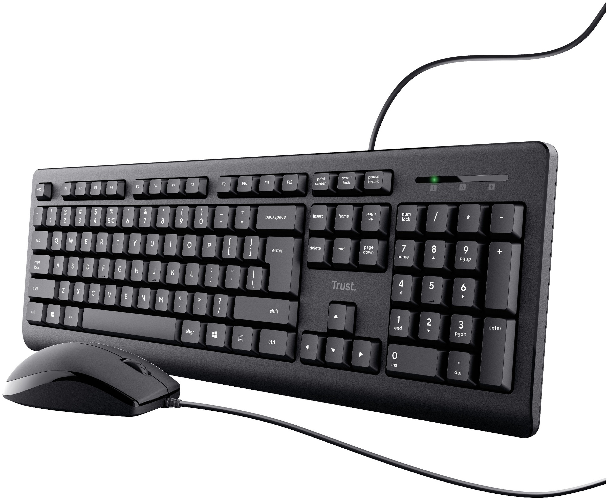 Trust PC-Tastatur »TKM-250« (USB-Anschluss | Windows-Sperrtaste | Ziffernblock)