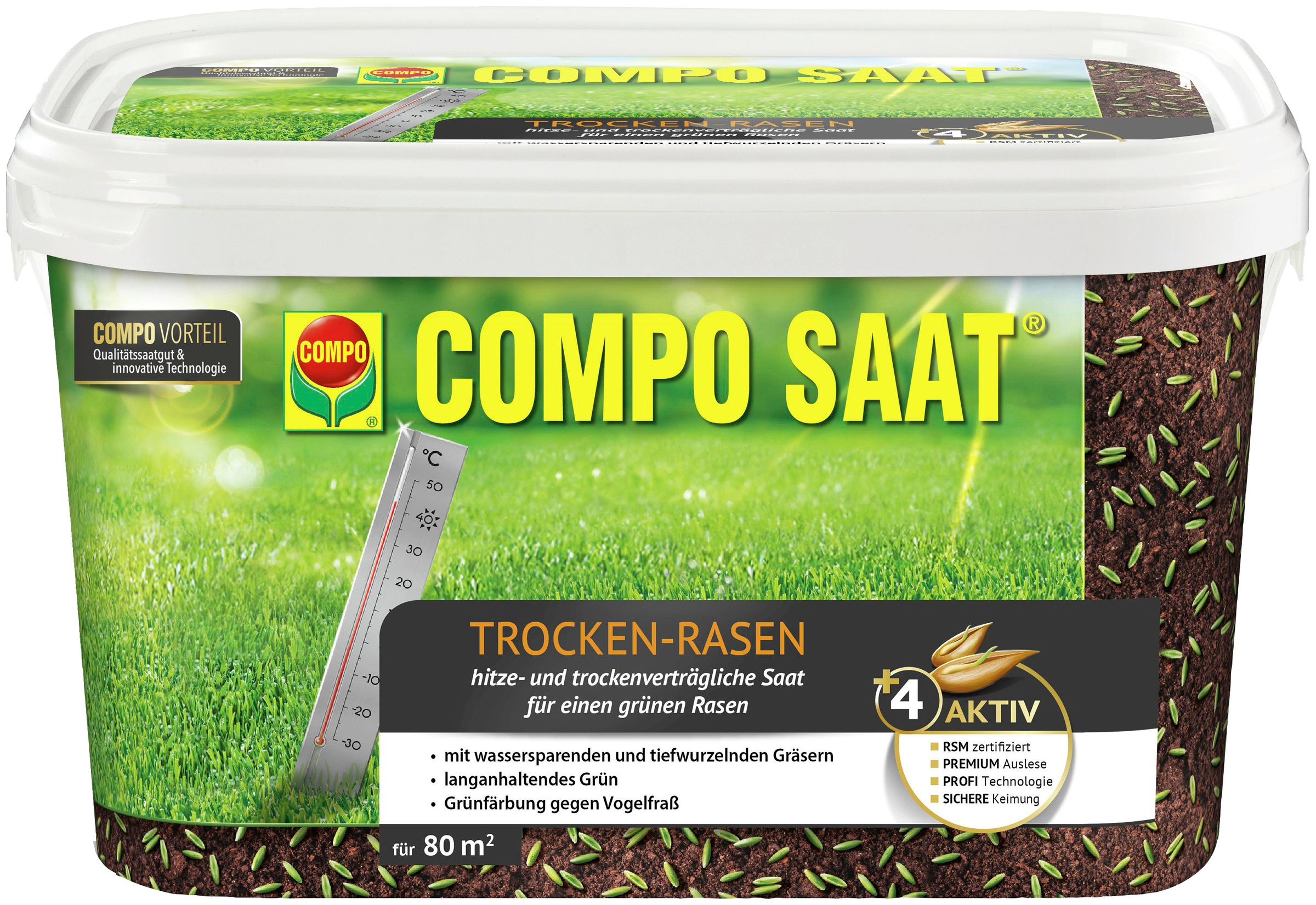 Compo Rasensamen »COMPO SAAT®«, Trocken-Rasen, 2 kg, für 80 m²