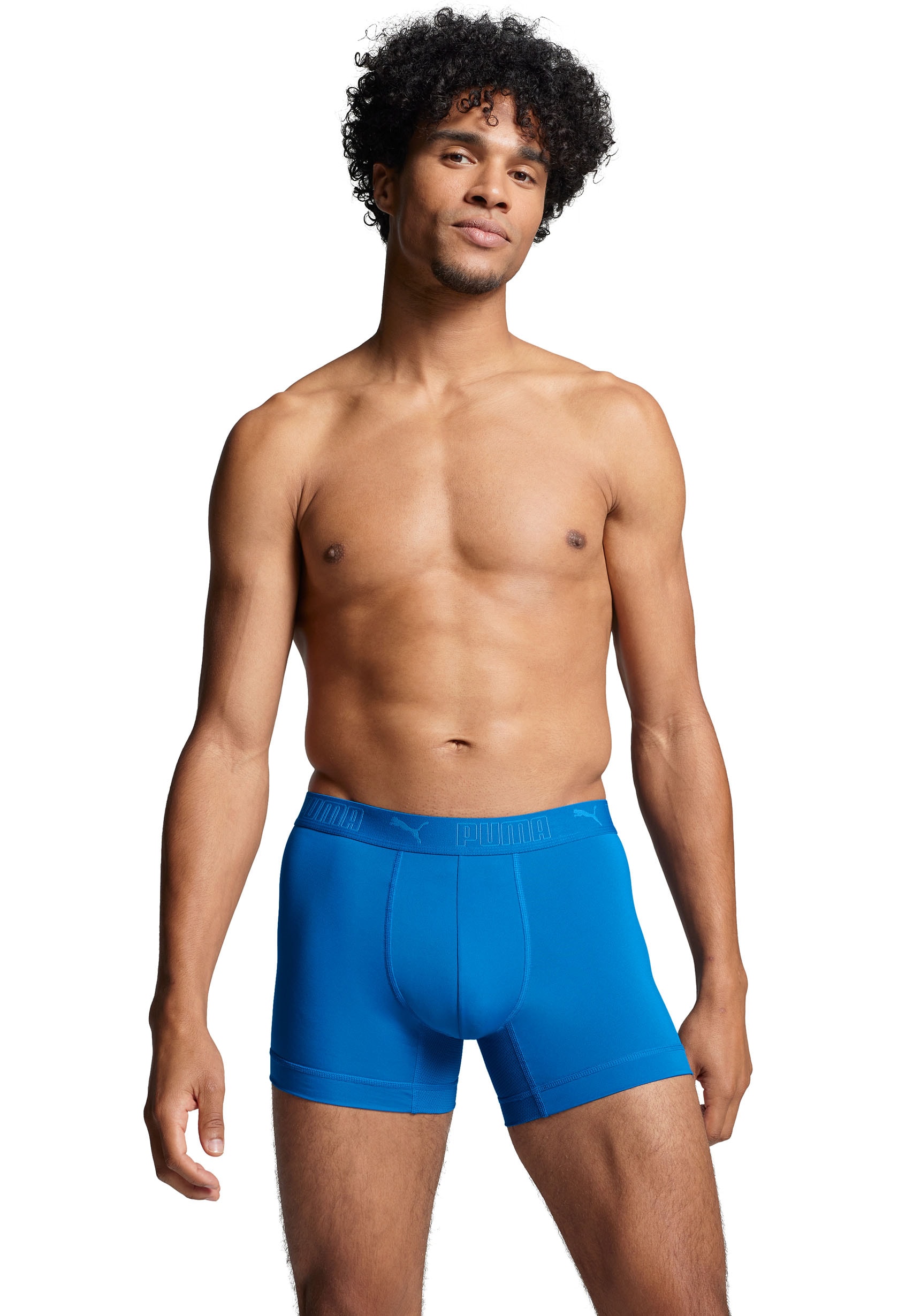 PUMA Boxershorts »PUMA MEN SPORT MICROFIBER BOXERS 2P«, (Packung, 2er Pack), mit Logo-Bund