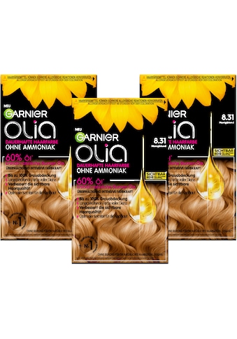 Coloration »Garnier Olia dauerhafte Haarfarbe«, (Set, 3 tlg.)