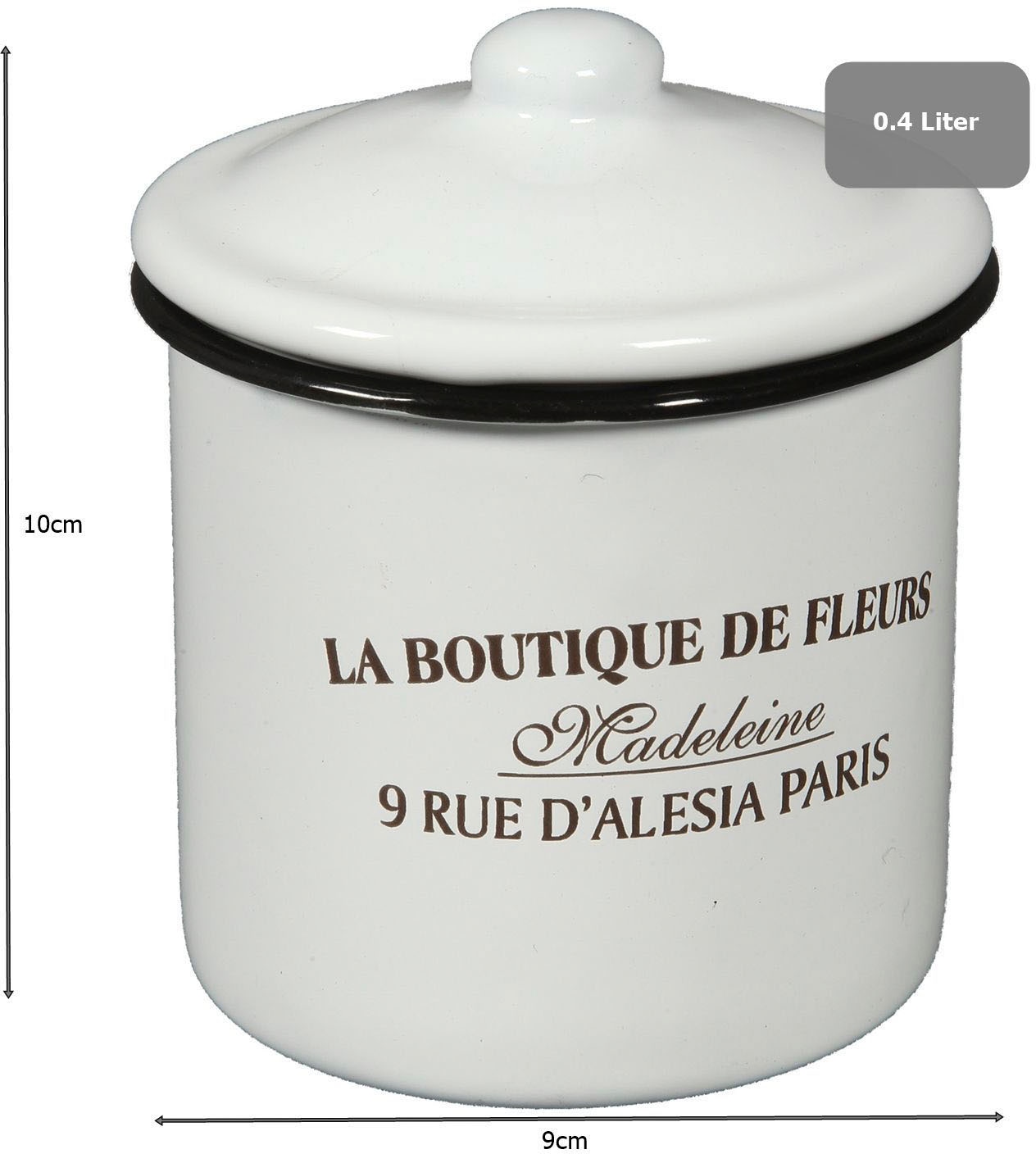 Ambiente Haus Dose »Behälter mit Deckel aus Emaille«