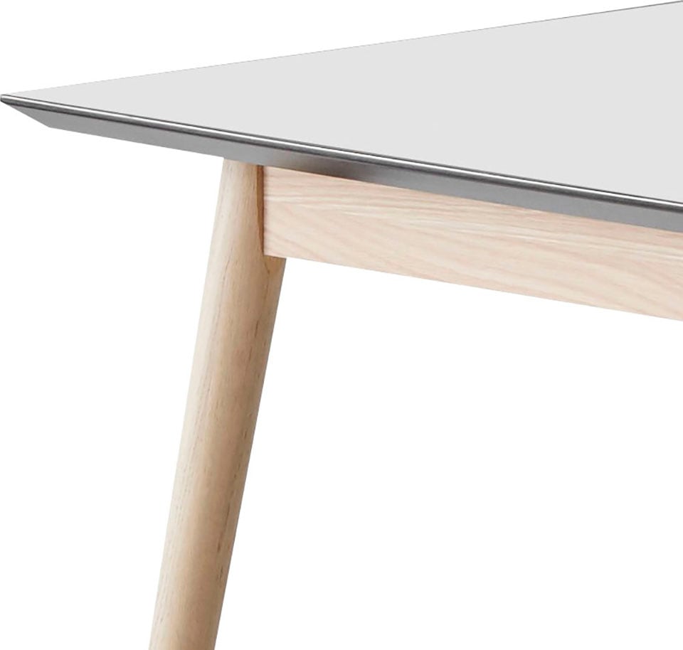 Hammel Furniture Esstisch »Meza Designtisch mit Auszugsfunktion und 2 Einlegeplatten«, bootsförmige Tischplatte MDF, Eiche Massivholzgestell