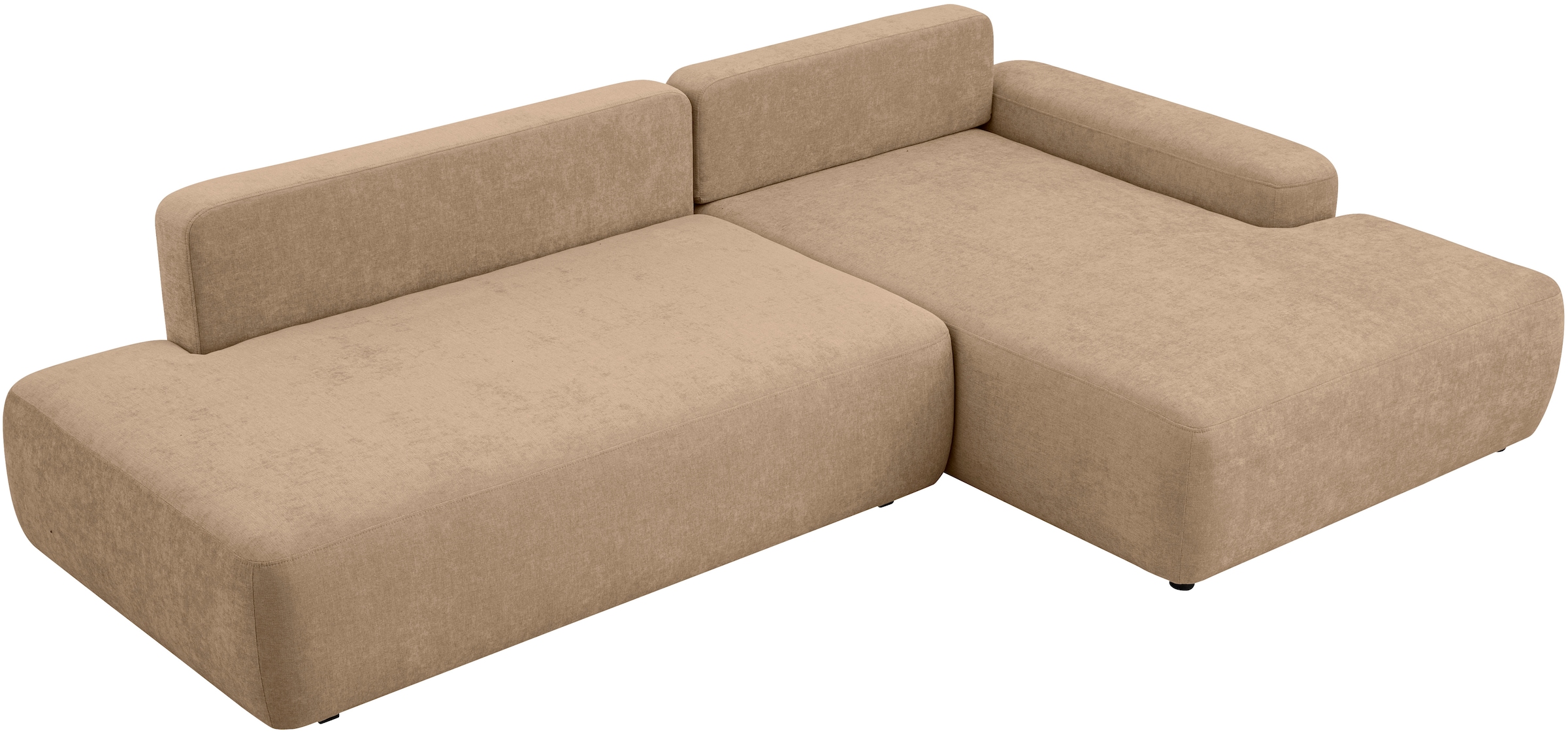 INOSIGN Ecksofa »TORGE, Schlafsofa Cord, Samtvelours u. Strukur fein, Couch in L-Form«, Schlaffunktion und Bettkasten, Liegefläche: 210x125 cm, neues Design