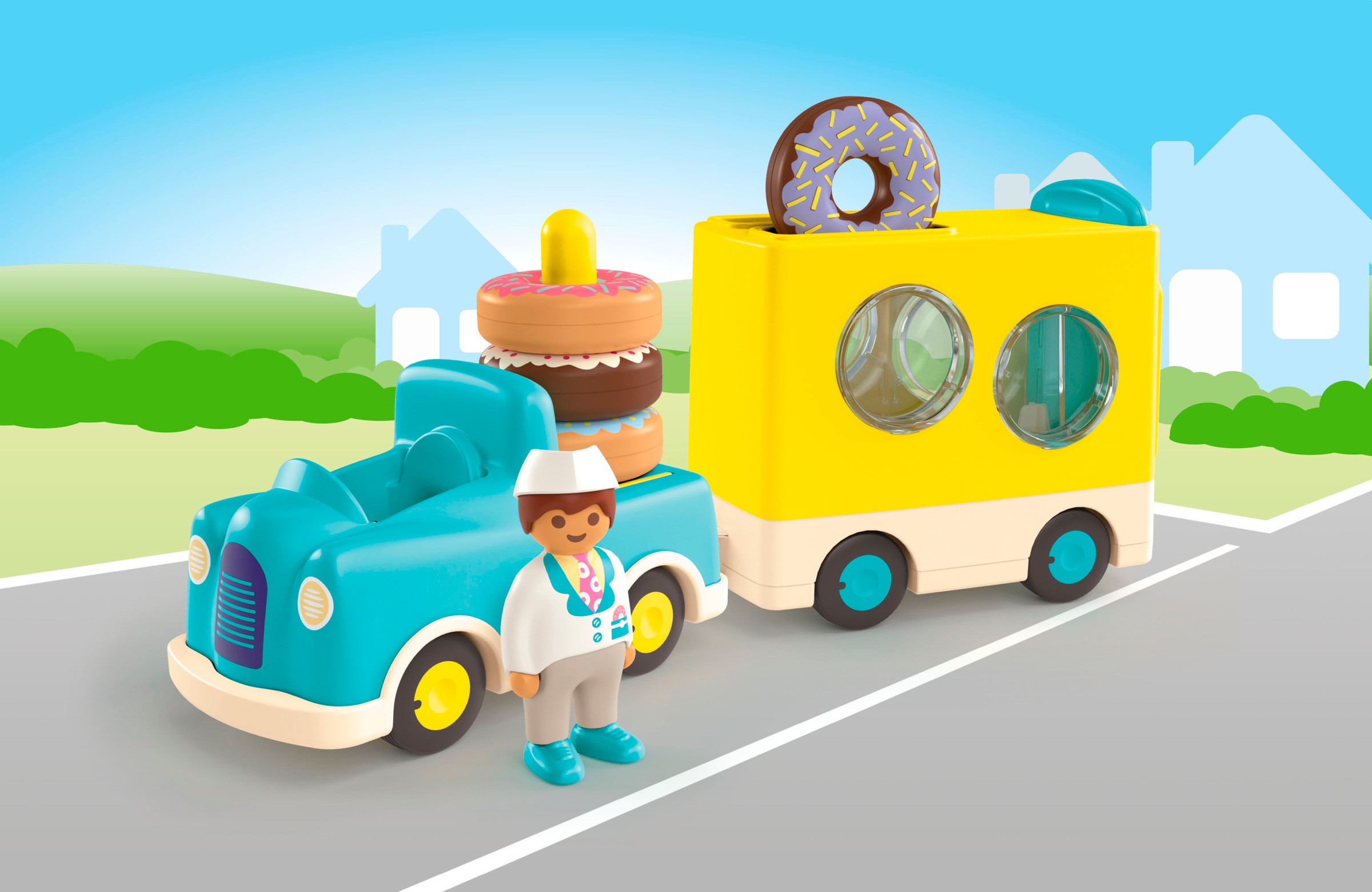 Playmobil® Konstruktions-Spielset »Verrückter Donut Truck mit Stapel- und Sortierfunktion (71702)«, (7 St.), JUNIOR; Made in Europe
