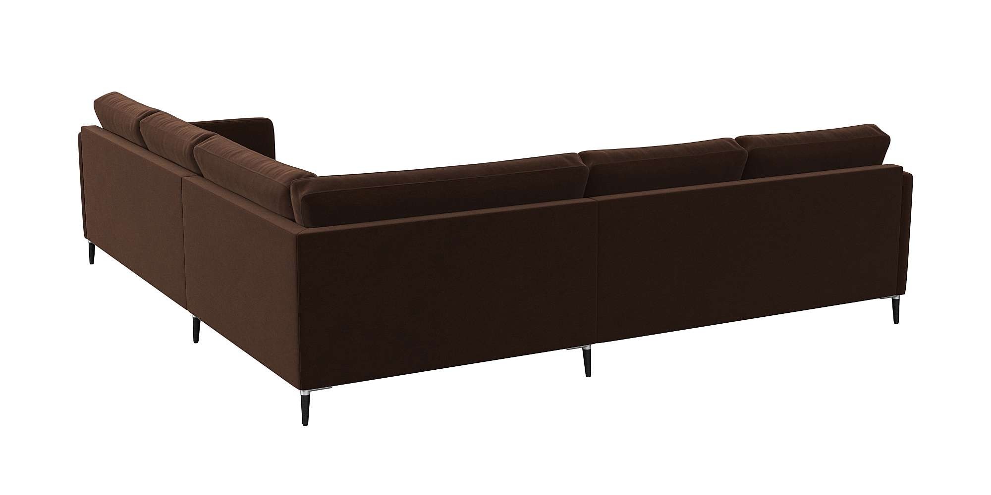FLEXLUX Ecksofa »Fiore, L-Form, bequem und komfortabel durch hochwertigem Sitzaufbau«, schmale Armlehnen, Kaltschaum, Füße Alu+schwarz