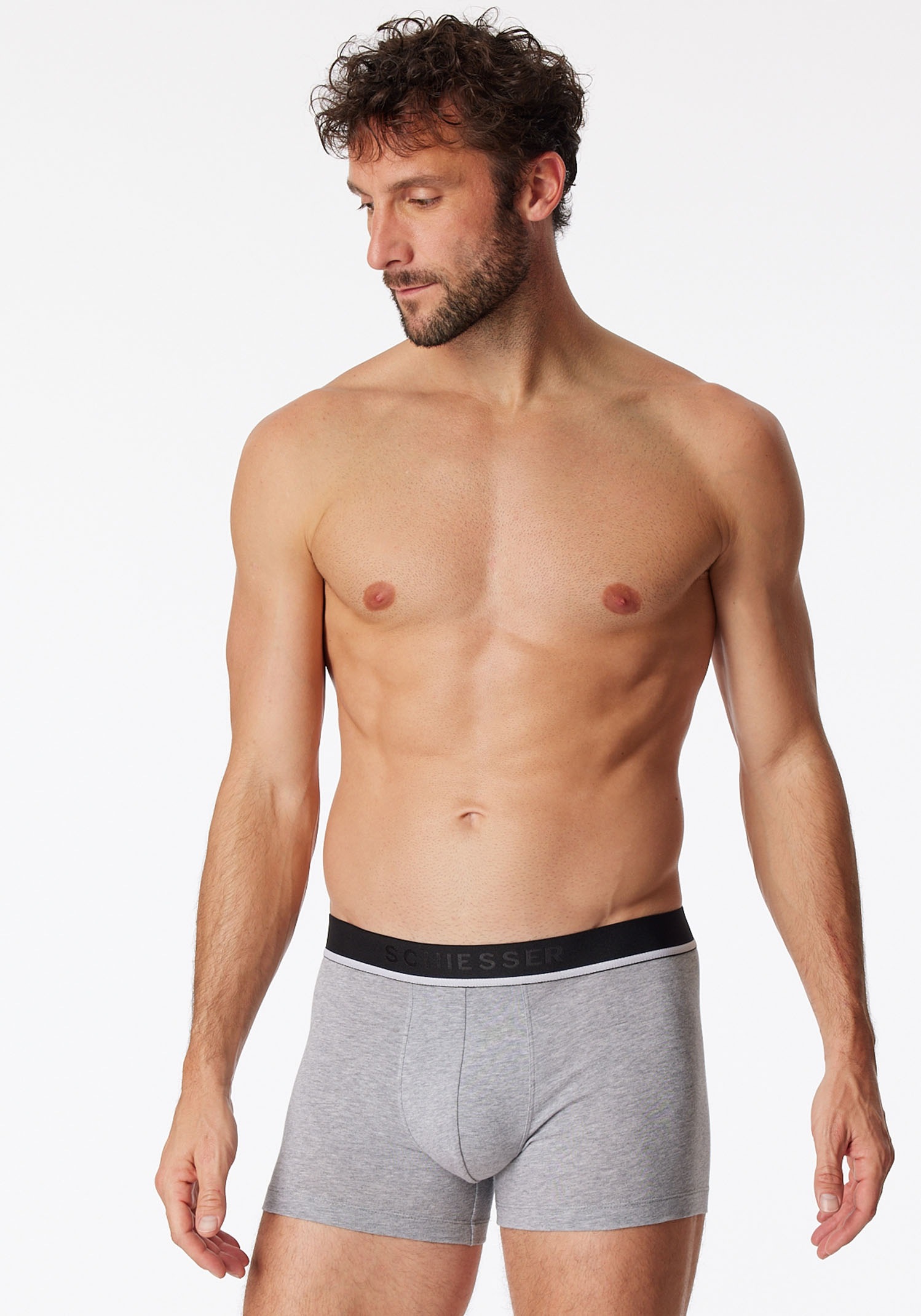 Schiesser Boxer »"95/5"«, (3er-Pack), mit sportlichem Logo-Webgummibund