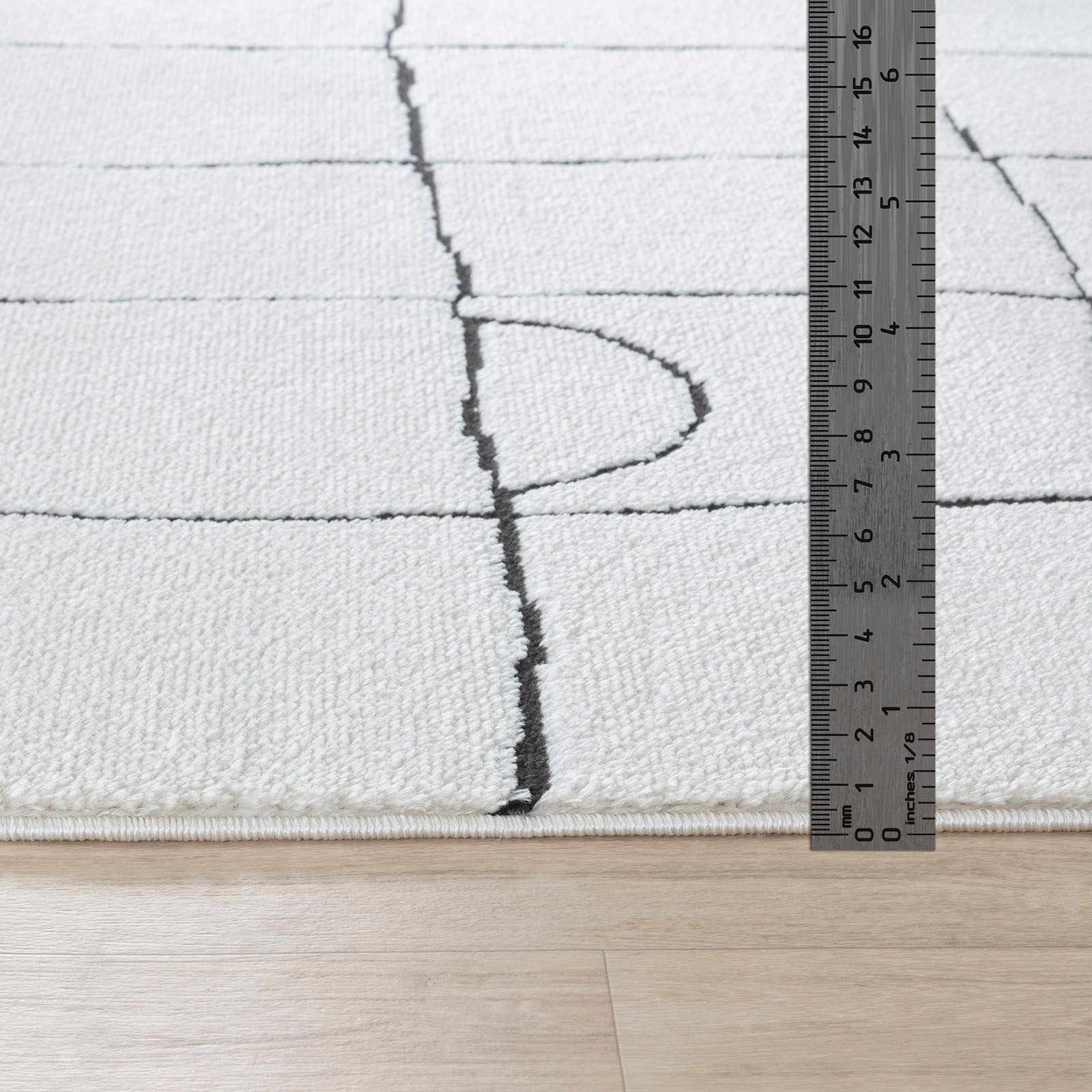 Livabliss Teppich »CAGLIARI«, rechteckig, 14 mm Höhe, Skandi Design, Modern Boho Kurzflor Wohnzimmerteppich, Schlafzimmer