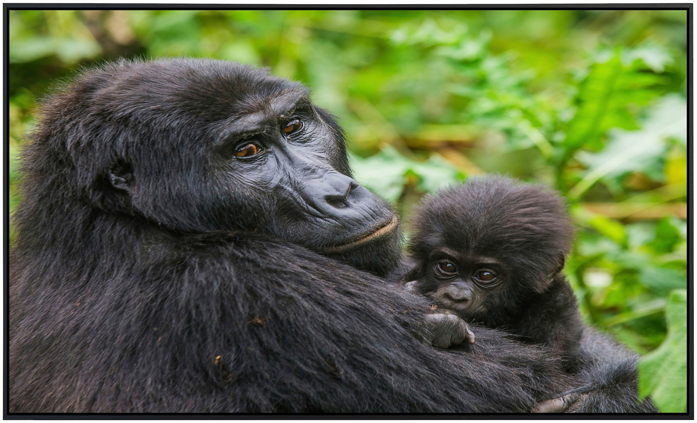 Papermoon Infrarotheizung »Gorilla mit Baby«, sehr angenehme Strahlungswärme