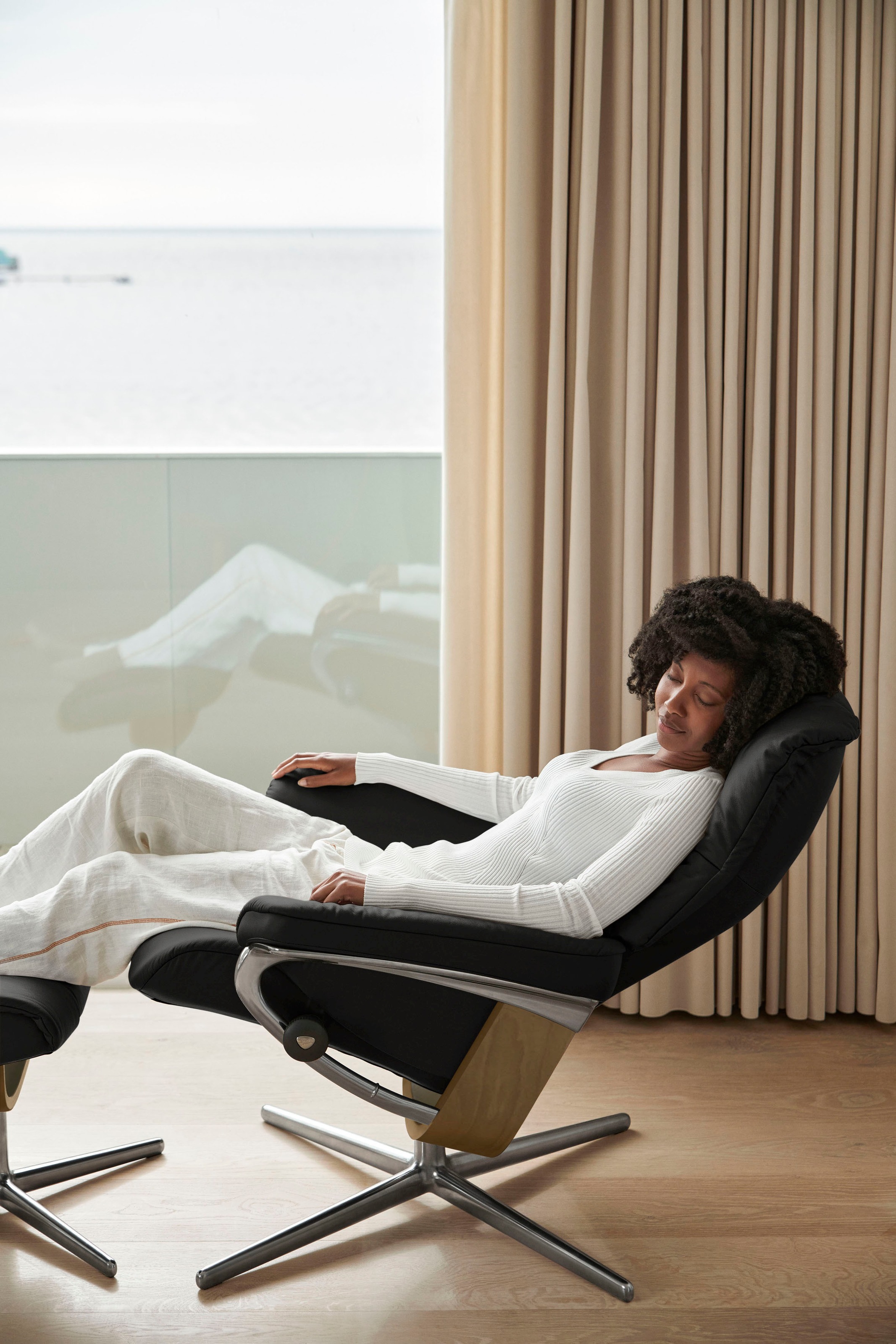 Stressless® Relaxsessel »Mayfair«, mit Cross Base, Größe S, M & L, Holzakzent Eiche