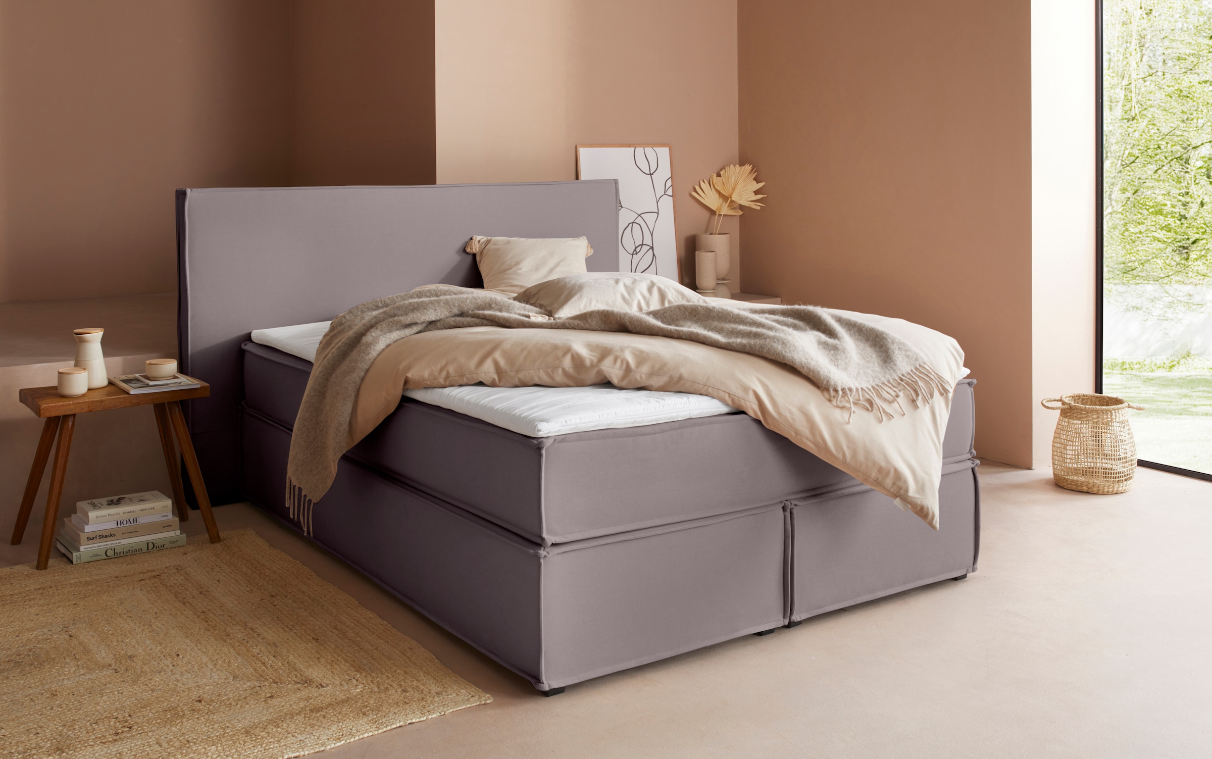 LeGer Home by Lena Gercke Boxspringbett »Yuma« incl. Topper, in 4 Breiten, günstig online kaufen