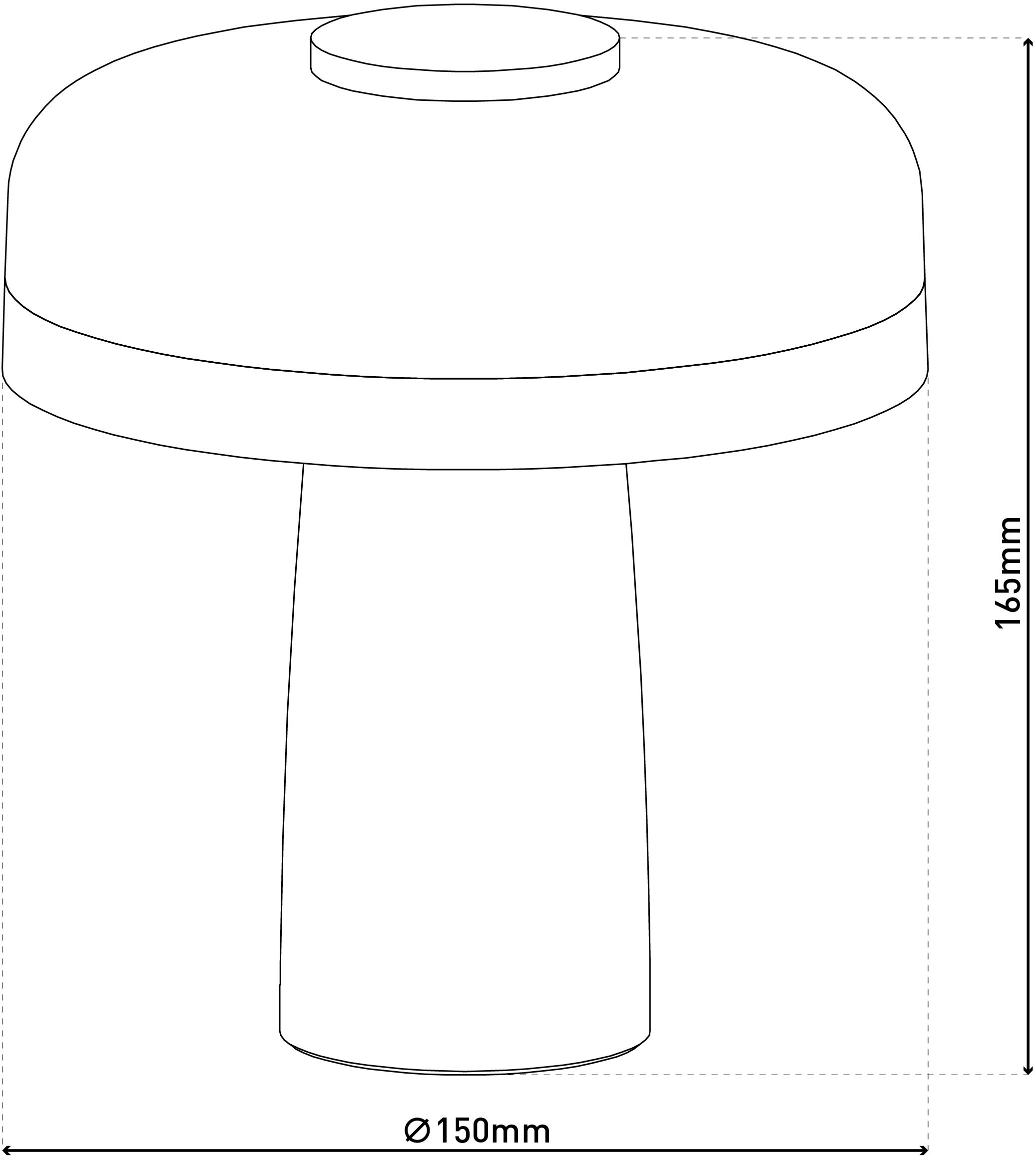 näve LED Tischleuchte »Pilu«, 1 flammig, Leuchtmittel LED-Modul | LED wechselbar, Akku, inkl. USB-Kabel 80cm, stufenweise dimmbar per Berührungssensor