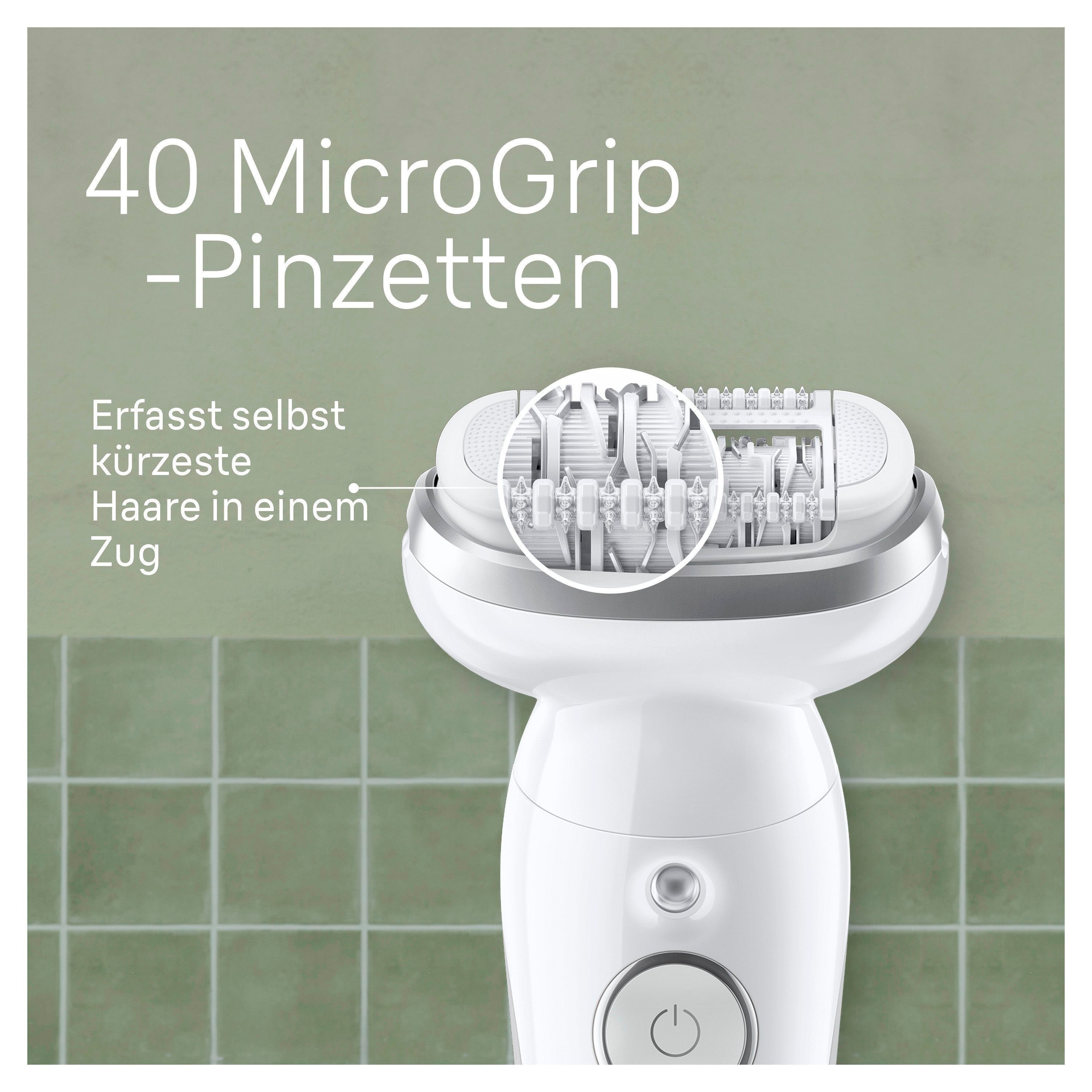 Braun Epilierer »Silk-épil 9 9-011«, mit schwenkbarem Kopf, Massagerollenaufsatz & Etui