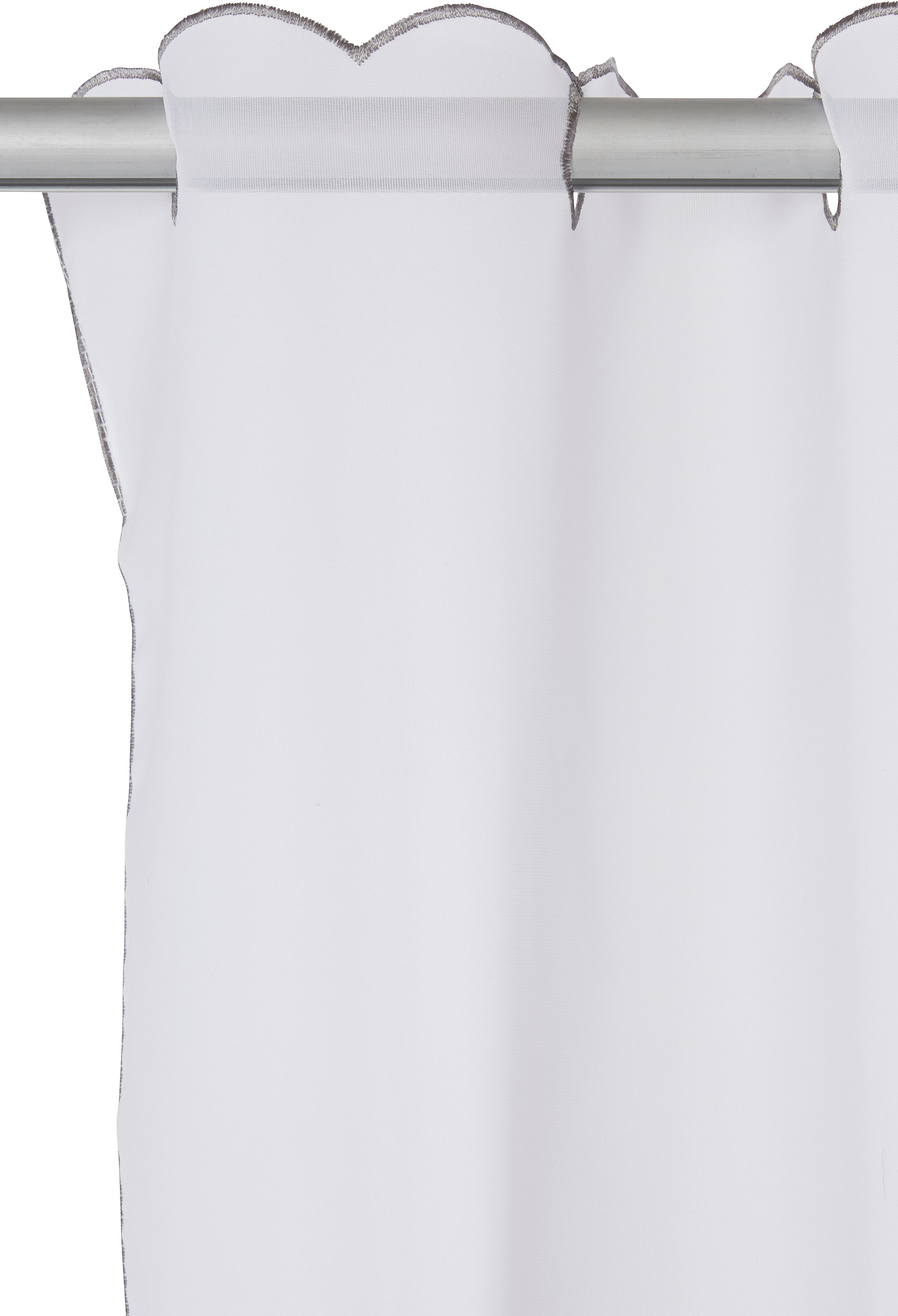 my home Scheibengardine »Betty«, (1 St.), Transparent, Polyester, Wellen, Stickerei
