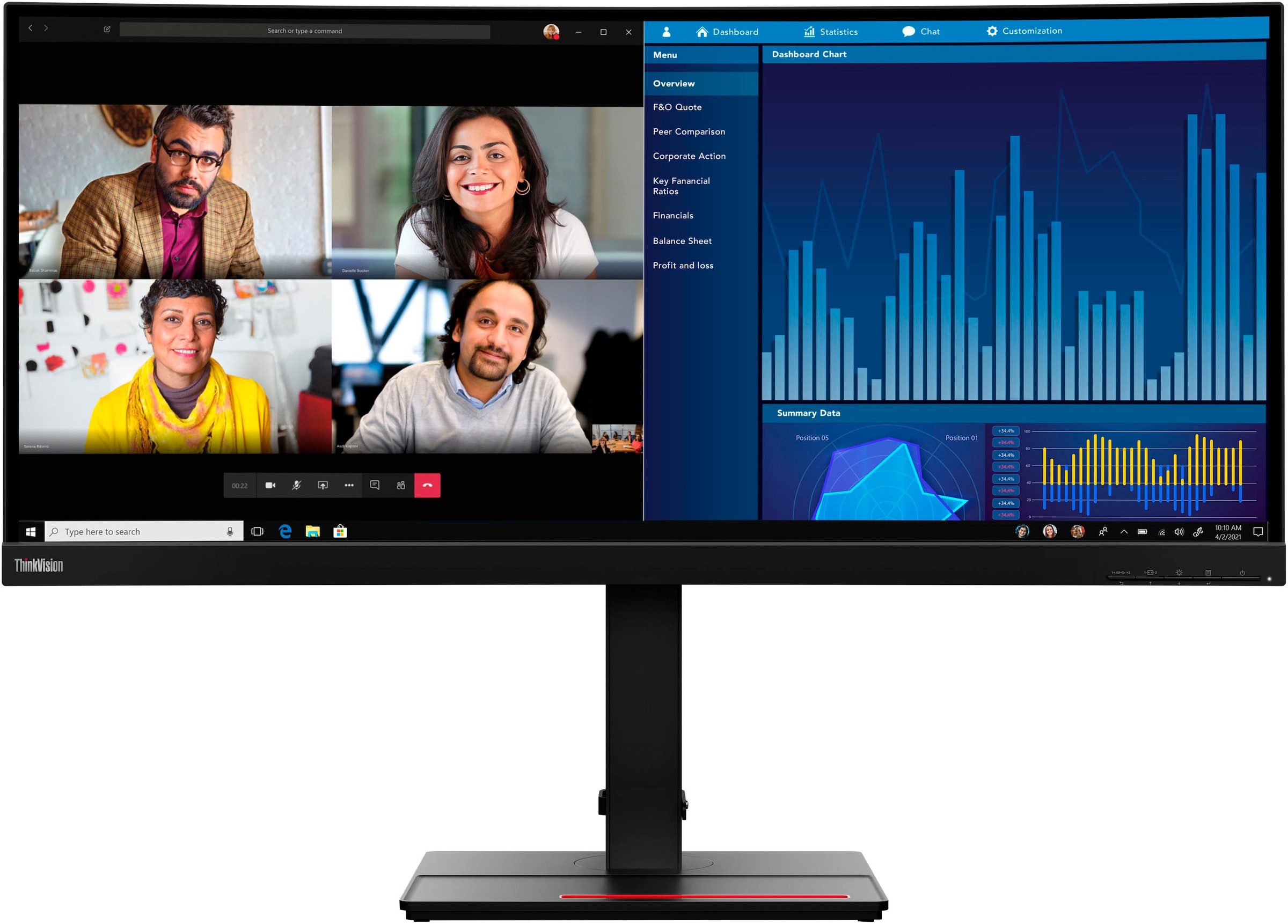 Lenovo LED-Monitor »P34w-20«, 86 cm/34 Zoll, 3440 x 1440 px, Wide Quad HD, 6 ms Reaktionszeit, 60 Hz