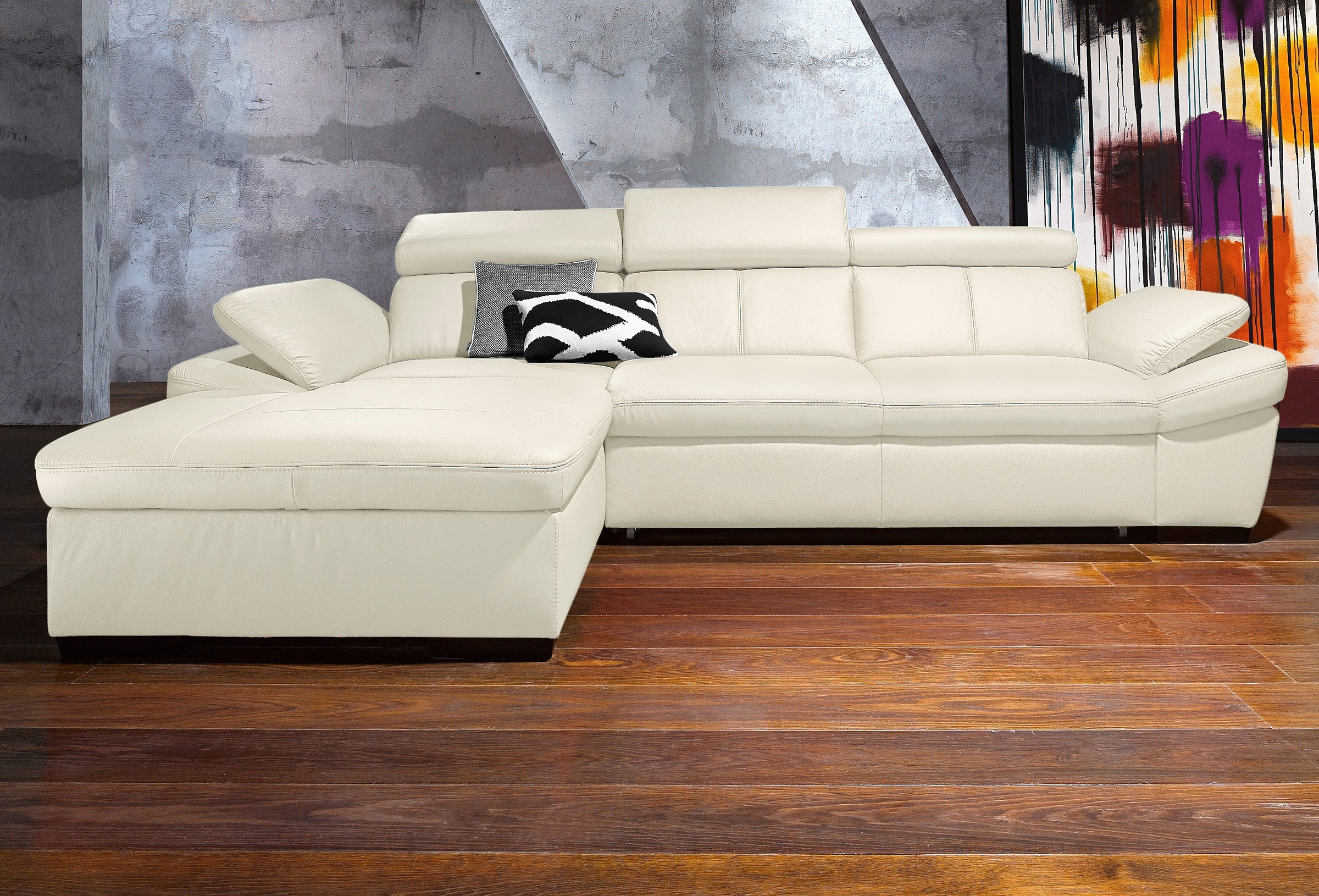 exxpo - sofa fashion Ecksofa »Salerno, Funktionssofa, Breite 280cm, hoher S günstig online kaufen