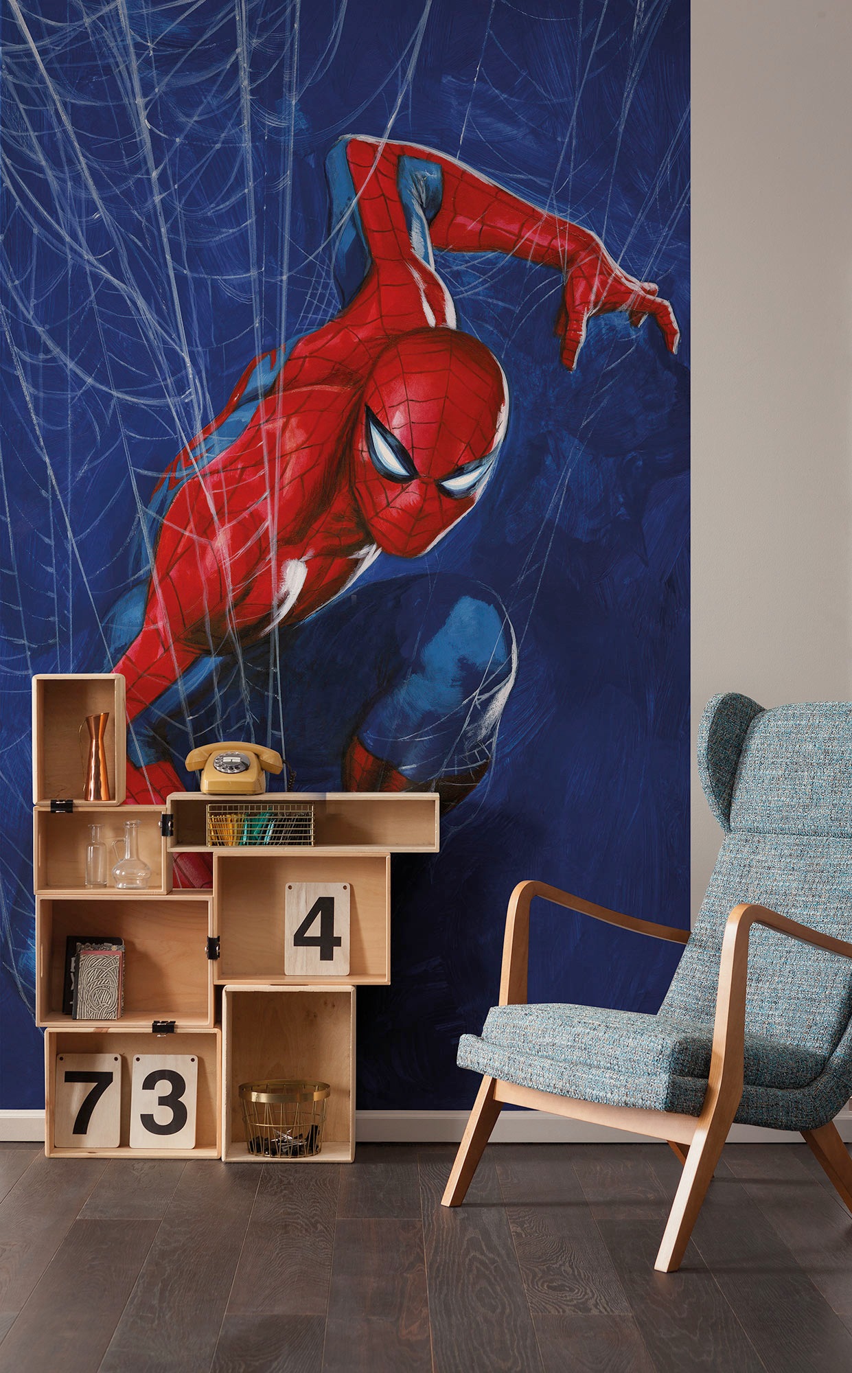 KOMAR Kindertapete »Marvel Spider-Man Spider Web« bedruckt glatt Blau,Rot B/L: 150 m m