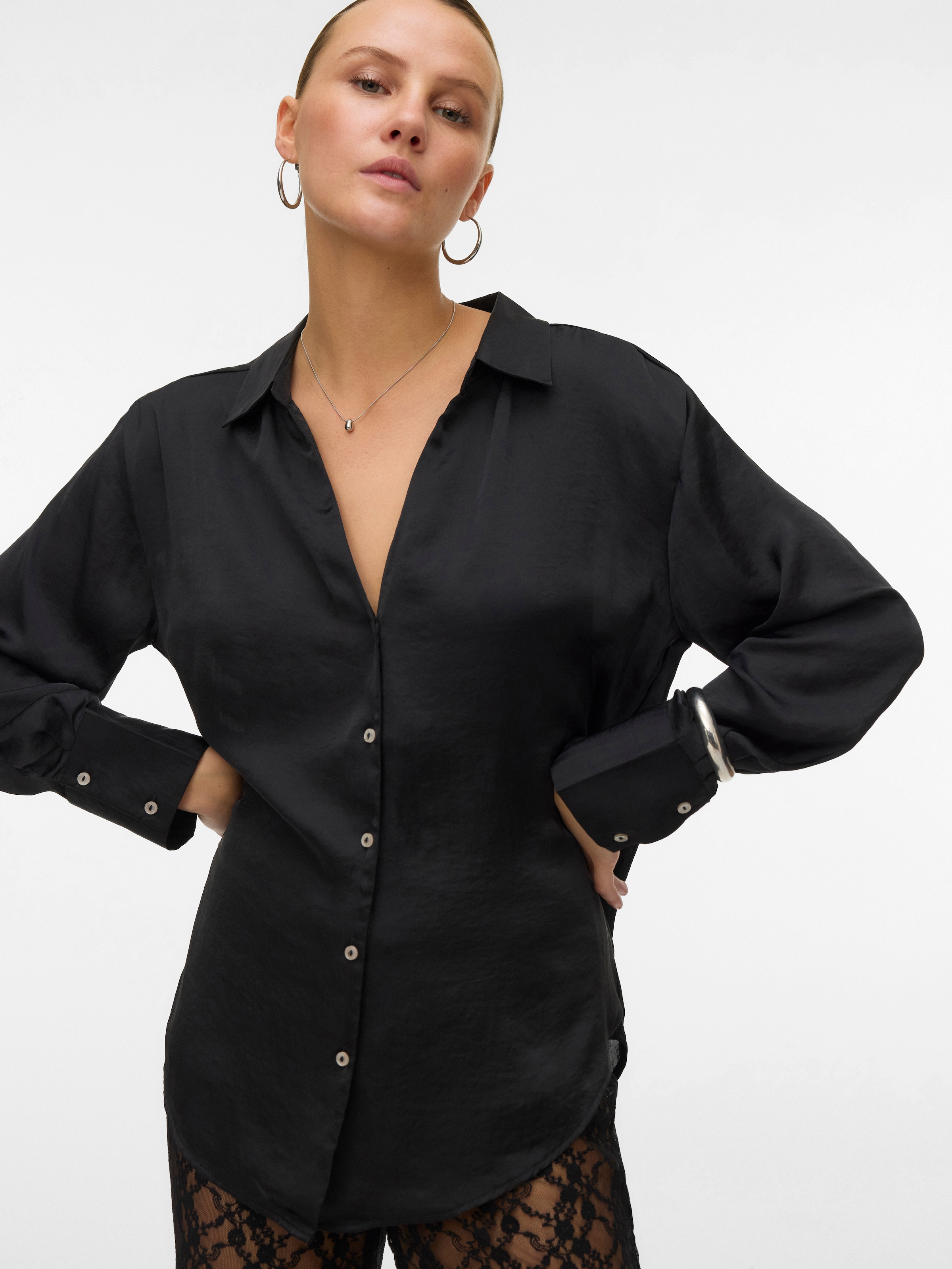 Vero Moda Langarmbluse »VMSOMMER LS SHIRT WVN GA NOOS«