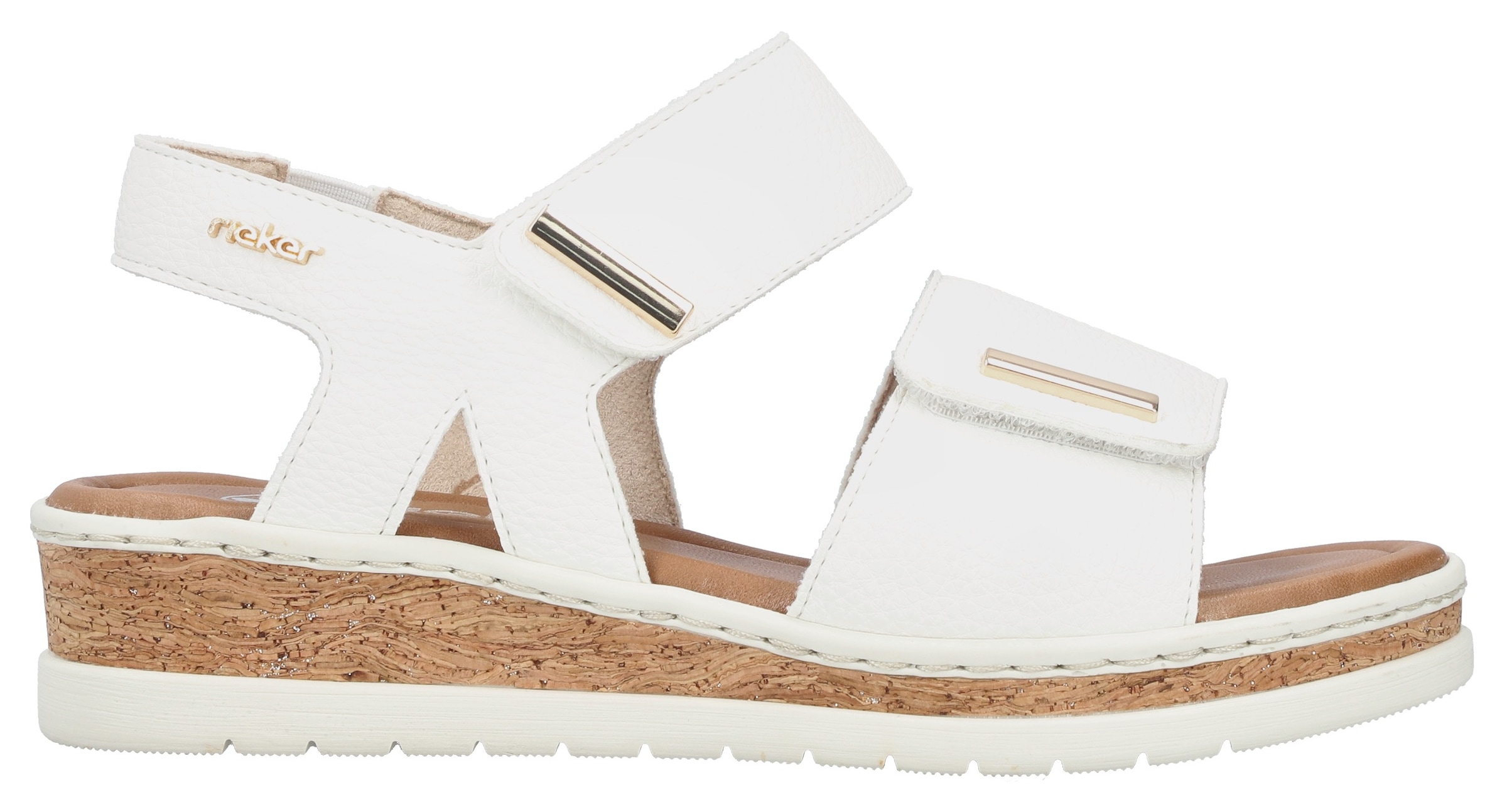 Rieker Keilsandalette  Sommerschuh, Keilsandalette, Plateausandale mit Klett