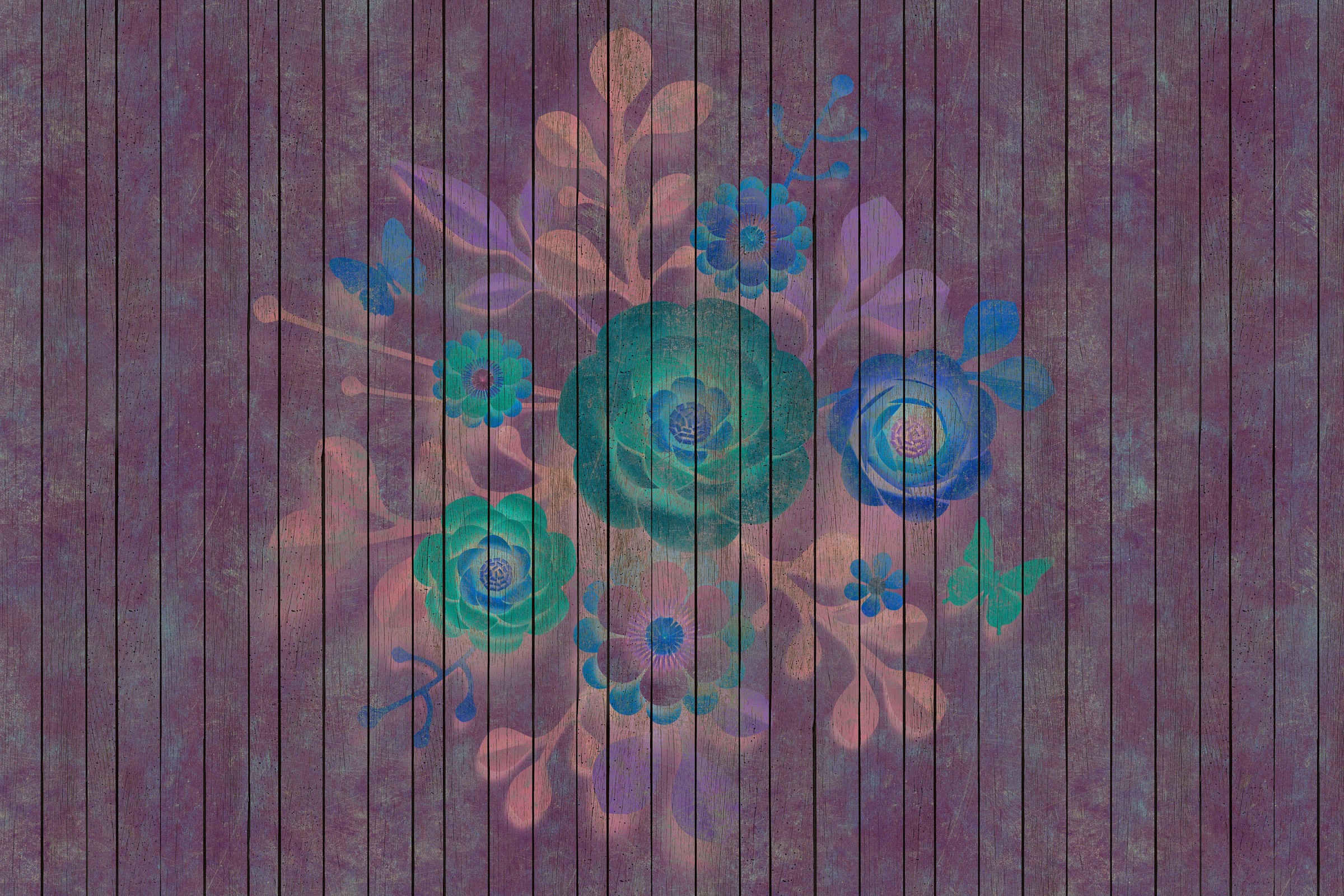 A.S. Création Leinwandbild »spray bouquet«, Kunst-Blumen-Kinder, (1 St.), Keilrahmen Holz Blumen Floral Grafitti Leinwand-Bild Wohnzimmer modern