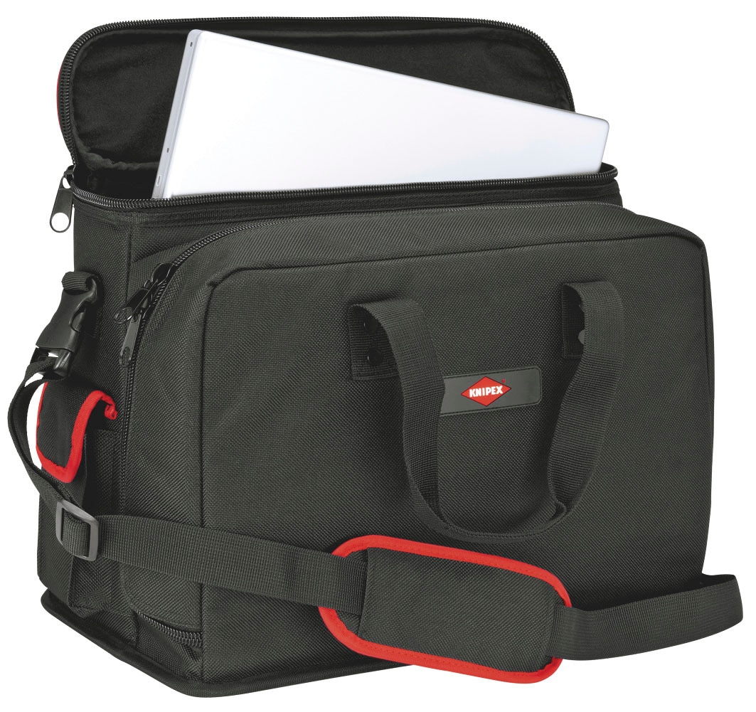 Knipex Werkzeugtasche »00 21 10 LE "Service"«, mit 5 Werkzeugtaschen, 3 Stifttaschen und verstellbarem Schultergurt