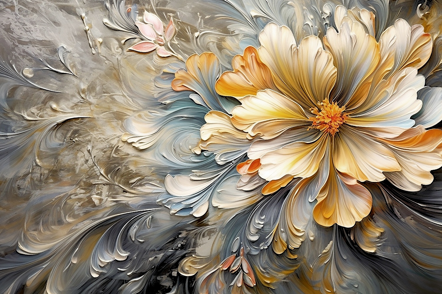 queence Leinwandbild »Pia«, Blumen-Blumenbilder-Kunst-klassische Fantasie, günstig online kaufen