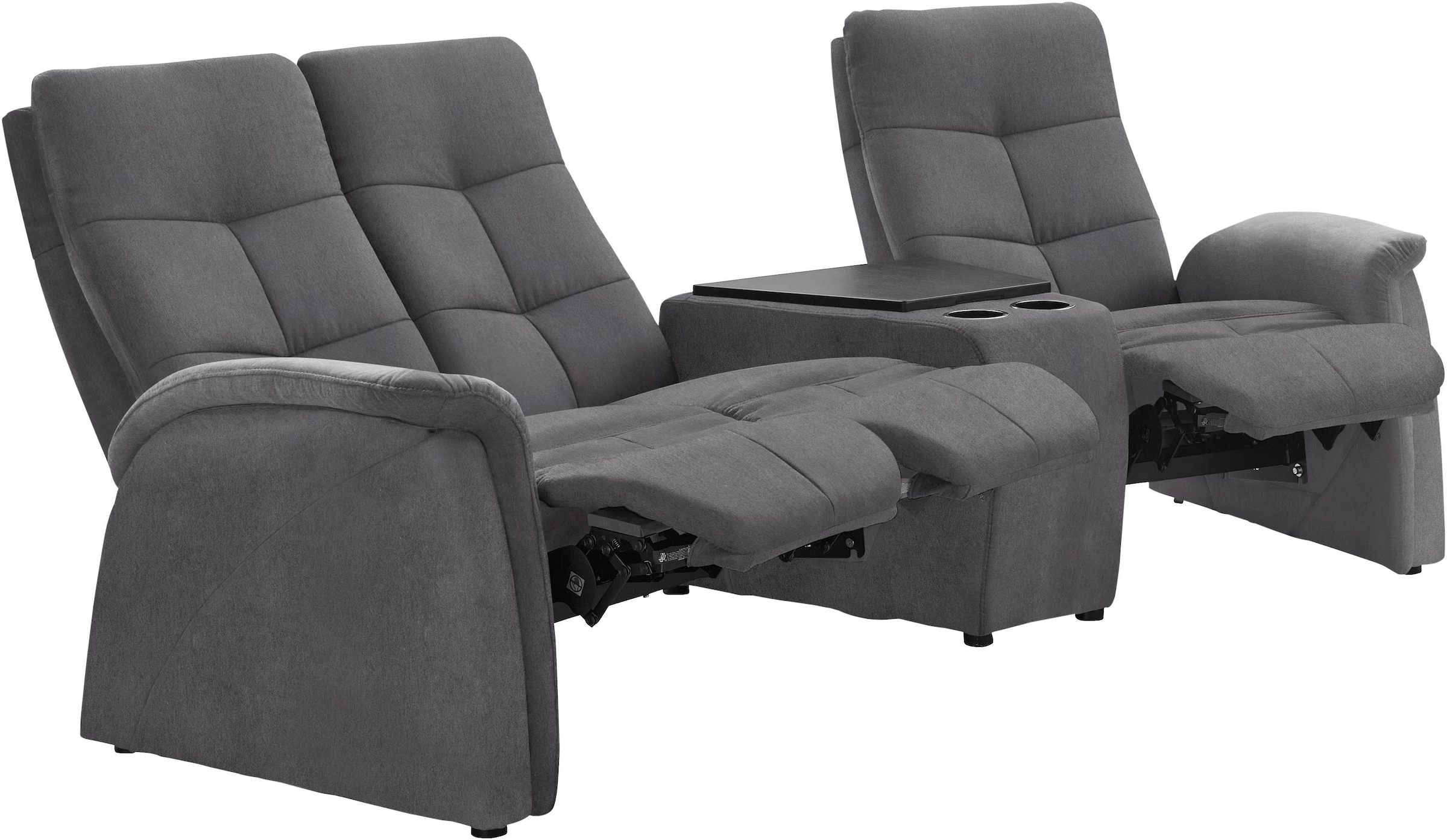 exxpo - sofa fashion 3-Sitzer »Tivoli, Kinosofa mit Relaxfunktion, mit Ablagetisch und Stauraum« bequem und komfortabel, hohe Rückenlehne