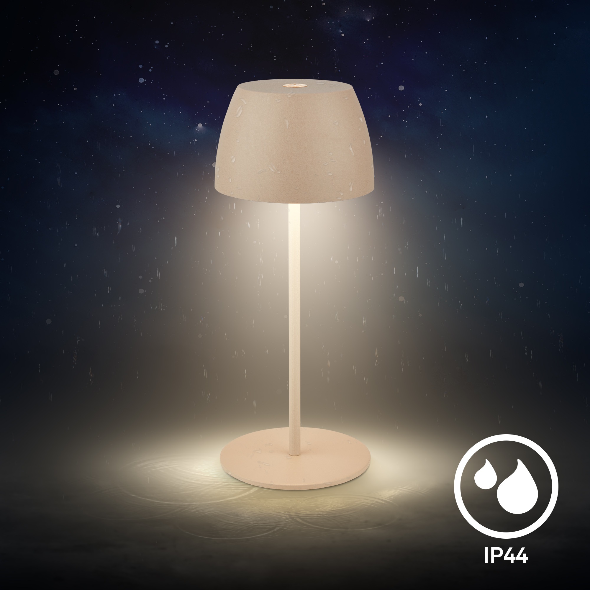 Briloner Leuchten Tischleuchte »2er Set LED Tischlampe kabellos, beige«, 2er Set Tischlampe kabellos 20x8cm Beige 2,5W