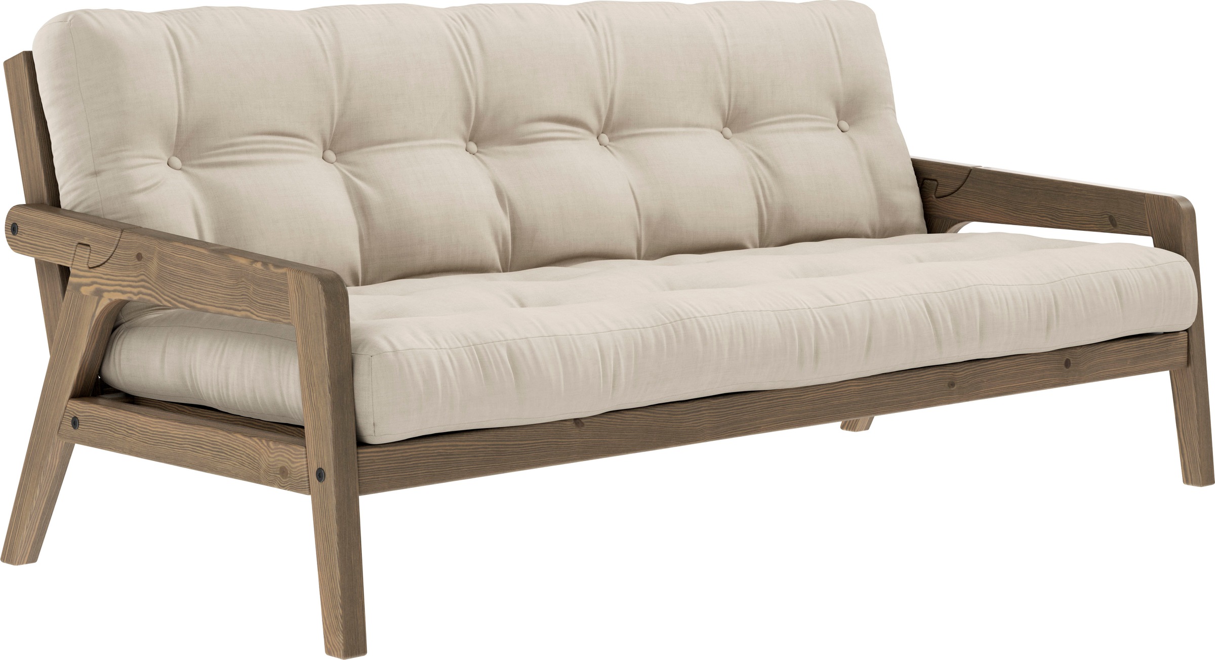 Karup Design Schlafsofa, Mit Holzstruktur, inkl. Futonmatratze, Liegefläche 130x190 cm