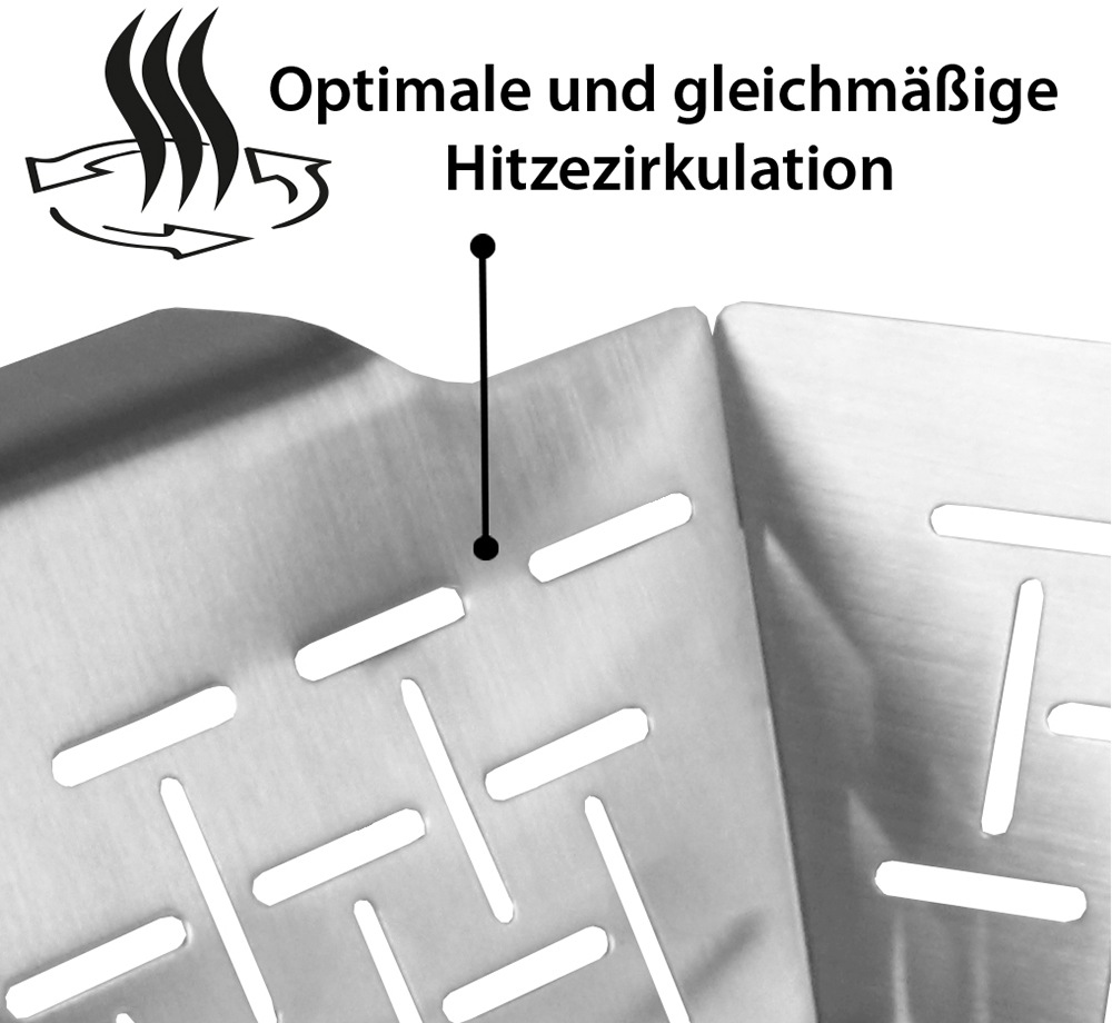 FREYERSBACHER Grillschale Edelstahl Set, mit Holzuntersetzer, 2 Stk. tlg. für alle Grillarten, sowie für den Backofen geeignet