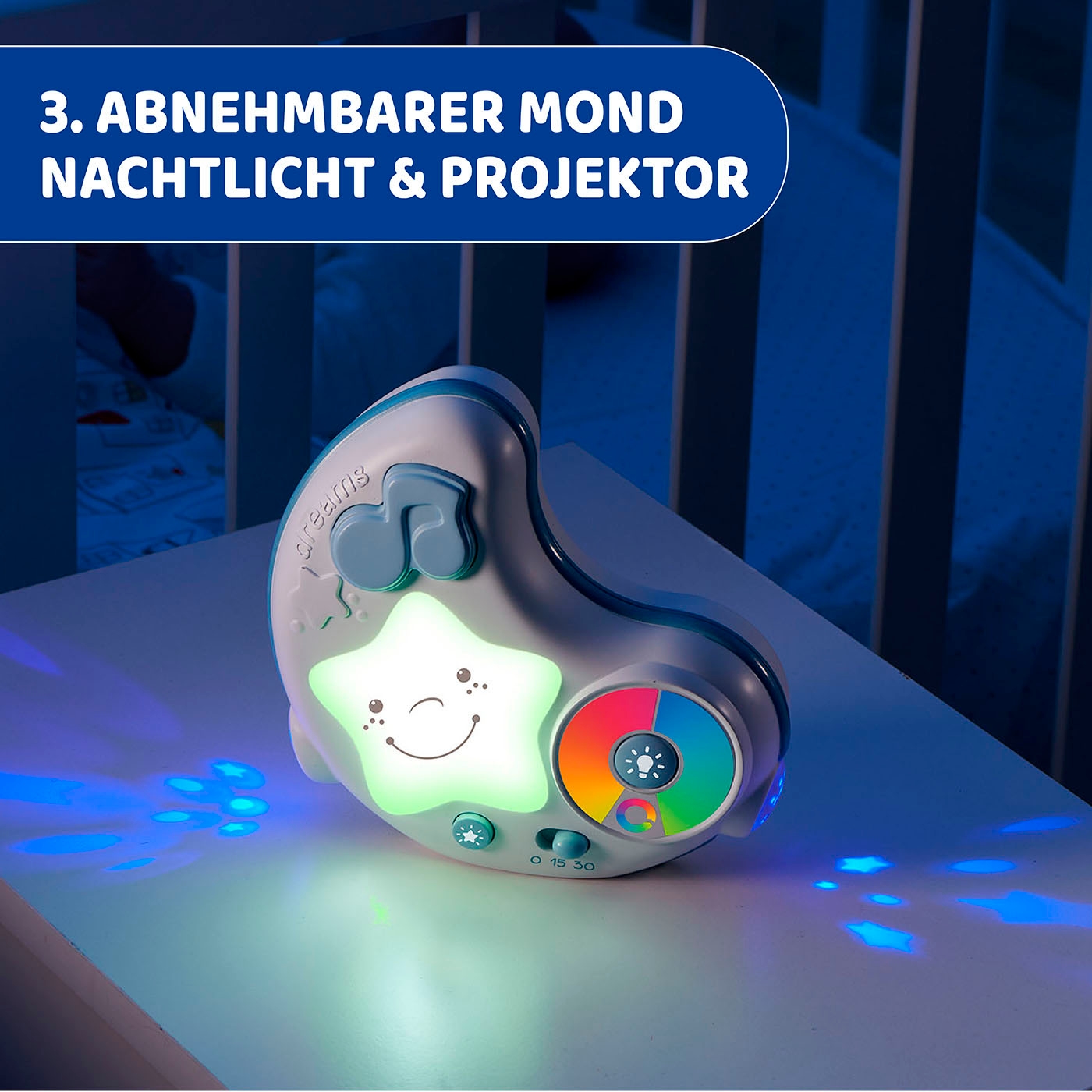 Chicco Baby Gym »Farbspiel Gym, Blue«, mit Projektionen und Melodien