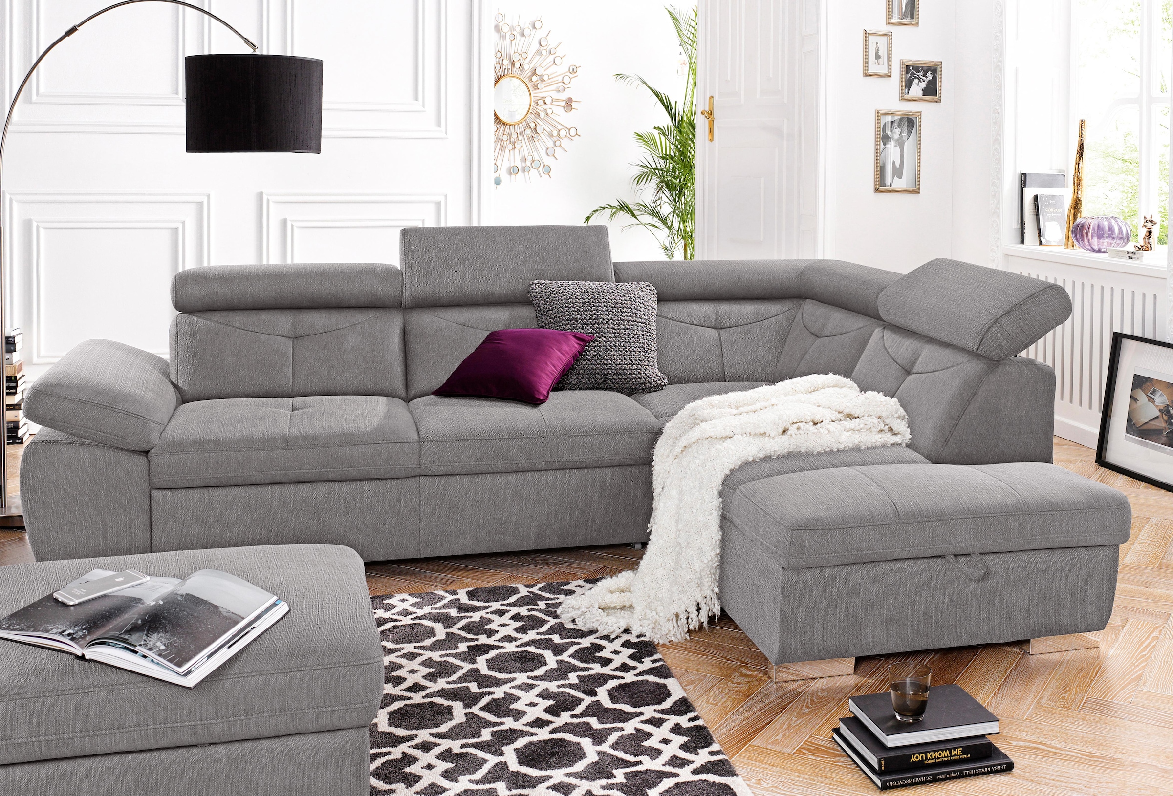 exxpo - sofa fashion Ecksofa "Spring, super bequem und komfortabel mit Armt günstig online kaufen