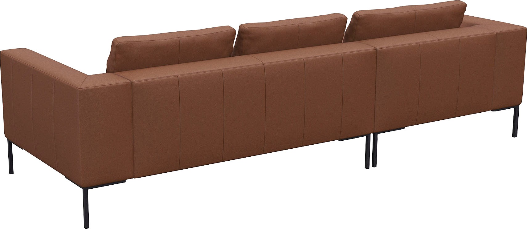 FLEXLUX Ecksofa »Loano, toller Sitzkomfort, L-Form«, modernes Sofa, frei im Raum stellbar, lose Kissen, Kaltschaum im Sitz