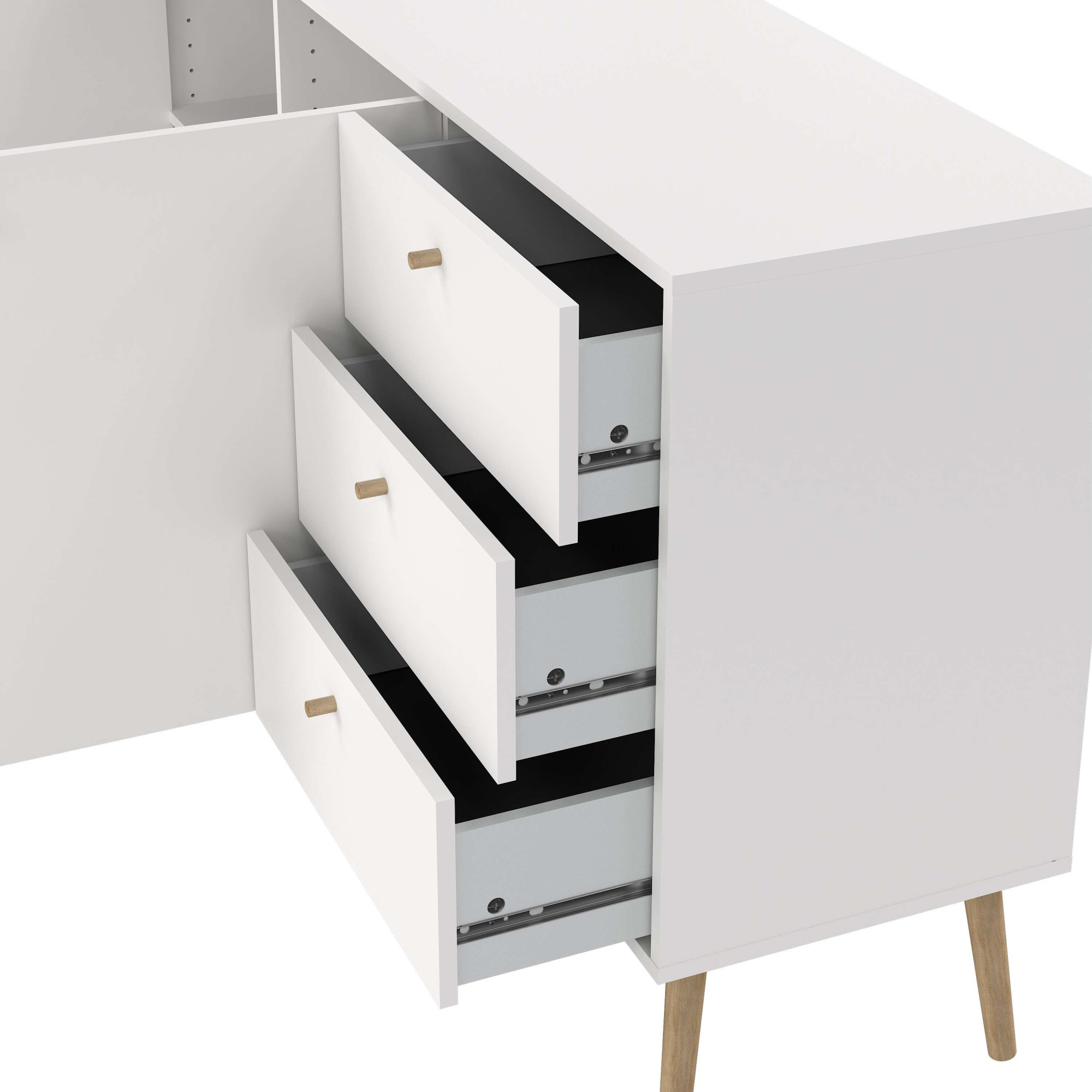andas Sideboard »Bodo, Aufbewahrung, Schubladenschrank, Sideboard,«, Kommode mit 2 Türen, 3 Schubladen, Breite 147 cm