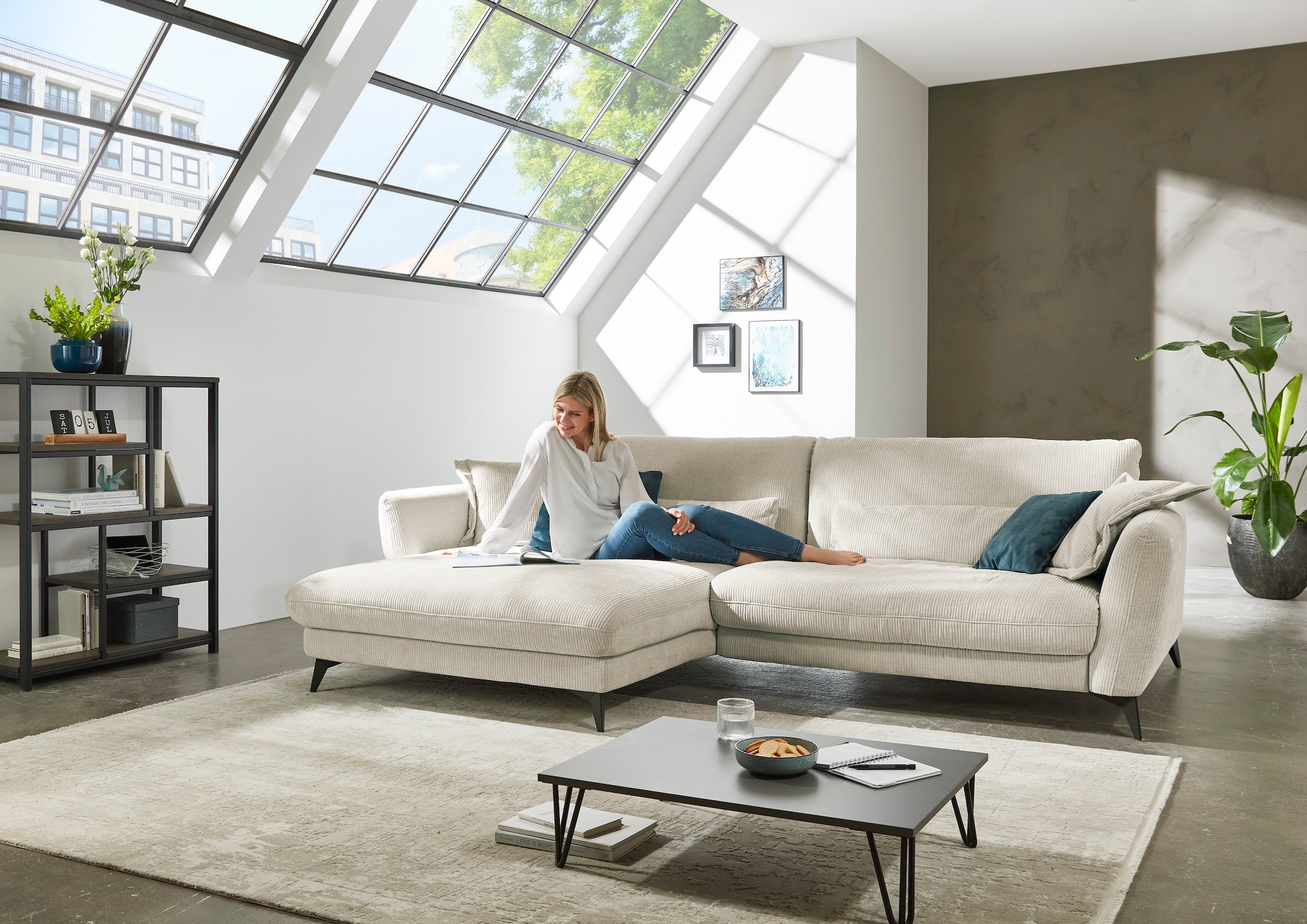 Die PlanBar Ecksofa "MP-IN23149 L-Form" Kaltschaumpolsterung mit SoftSitz, günstig online kaufen
