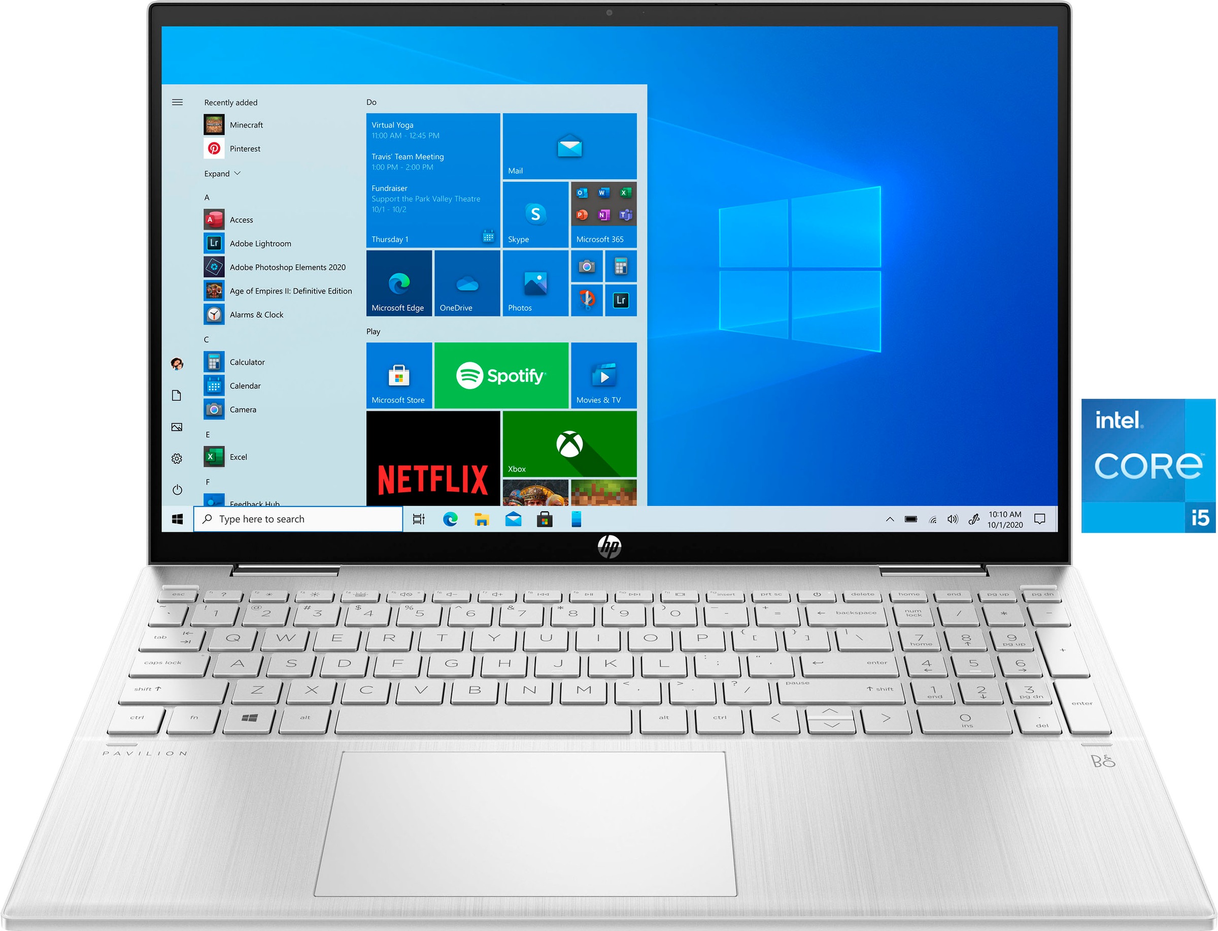 HP Convertible Notebook »Pavilion x360 Convertible 15-er0200ng«, (39,6 cm/15,6 Zoll), Intel, Core i5, Iris© Xe Graphics, 512 GB SSD