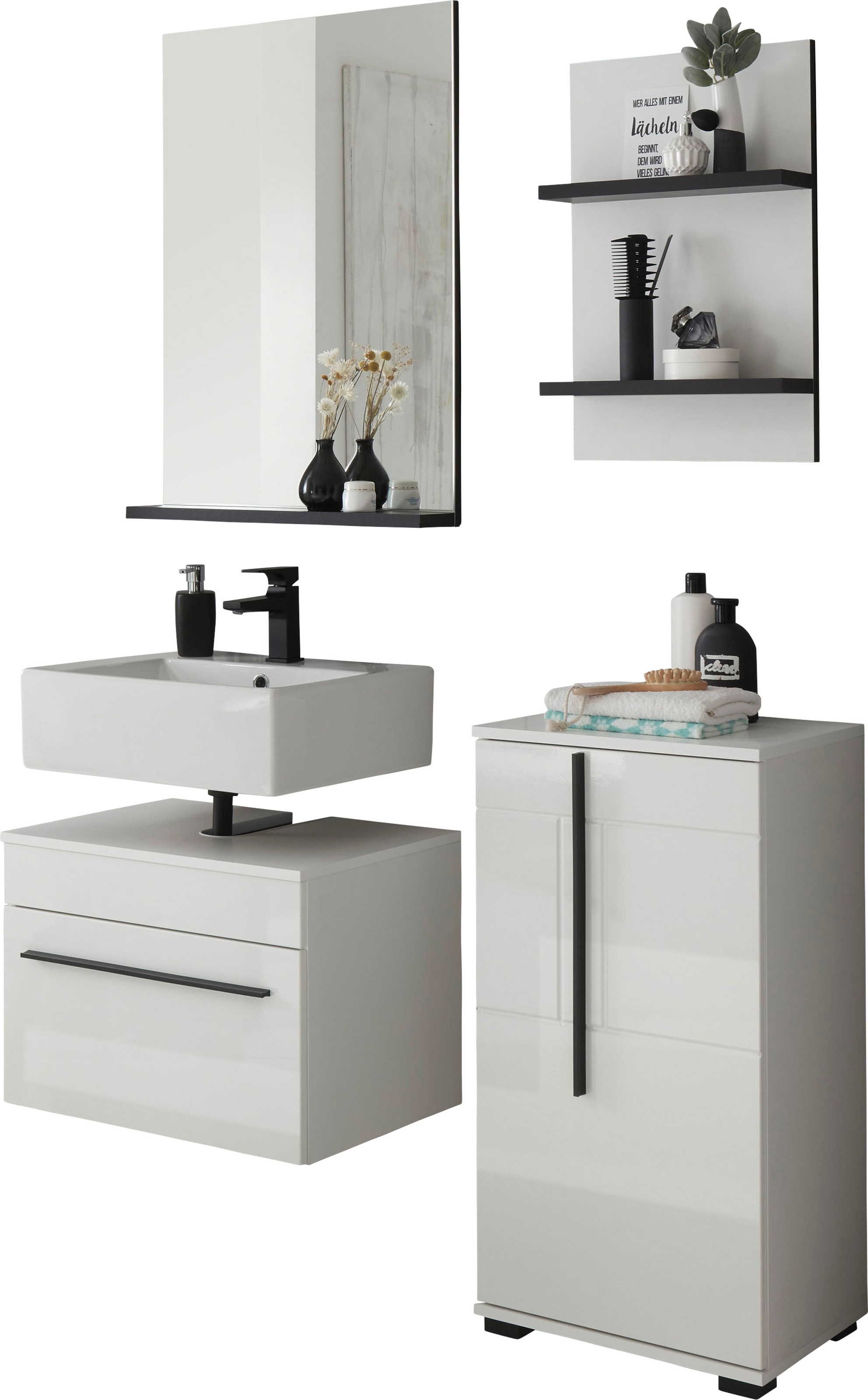 INOSIGN Badmöbel-Set »Cantara, Bad im modernen Design, 4-teiliges Badezimme günstig online kaufen