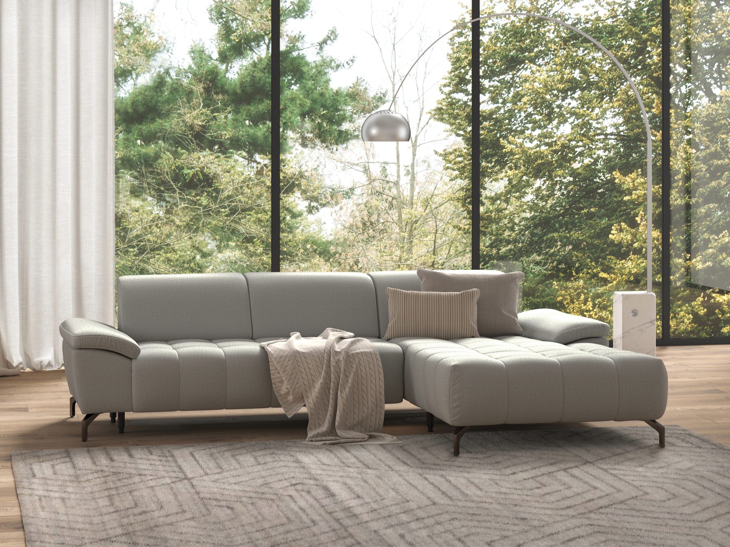 sit&more Ecksofa »Cool L-Form«, wahlweise mit Kopfteilverstellung und Vorzi günstig online kaufen
