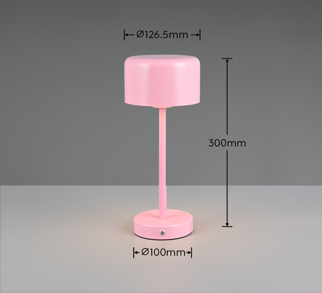 Lüttenhütt LED Tischleuchte »Abelke, Tischlampe Kinderzimmer mit USB-C Ladekabel, Touch-Sensor«, 1 flammig, Leuchtmittel LED-Board | LED fest integriert, dimmbar, Höhe 30cm, Kinder Lampe warmweiß Leselampe, Akkuleuchte, Akku