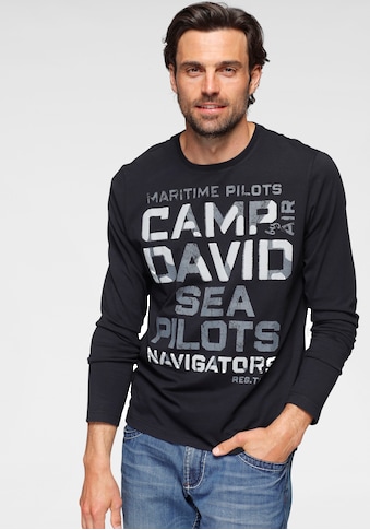 CAMP DAVID Langarmshirt, mit Logofrontprint kaufen