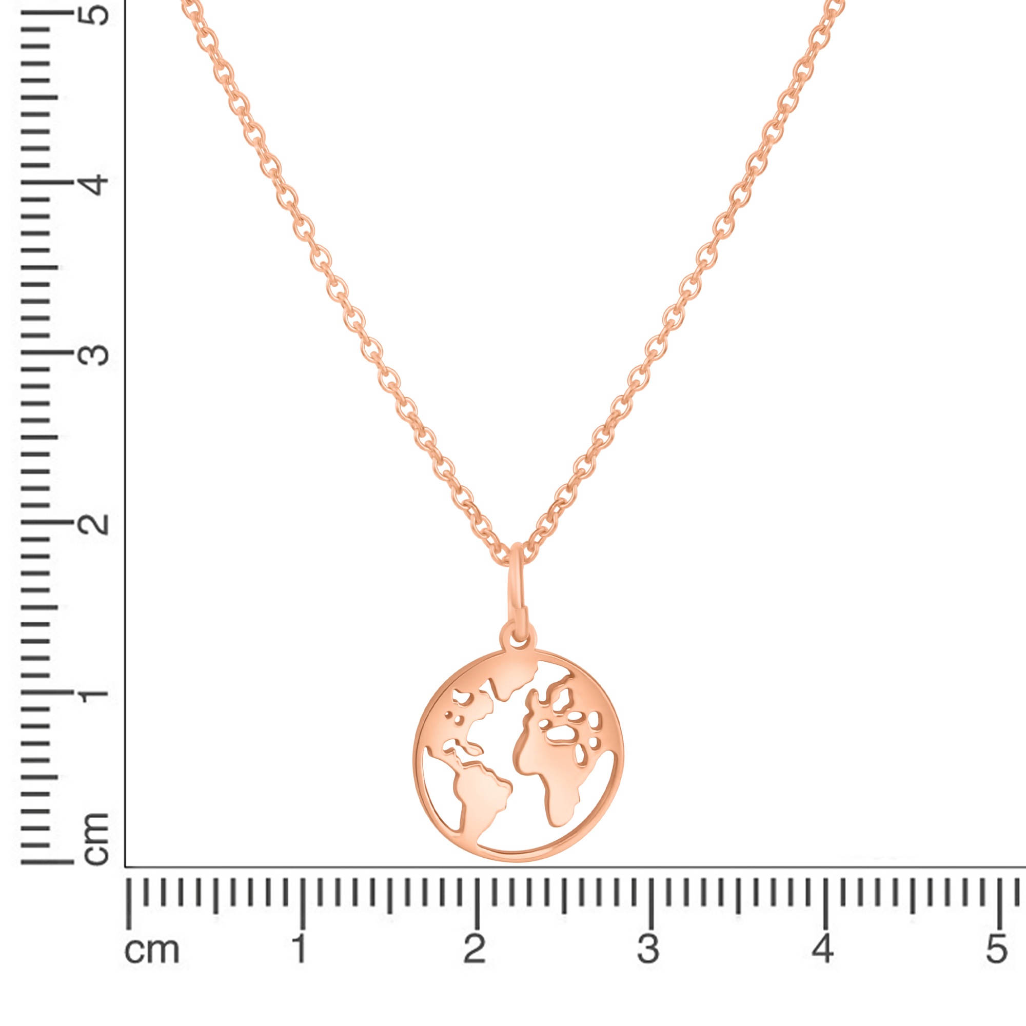 Vivance Kette mit Anhänger »925/- Sterling Silber rotvergoldet Motiv Erde«