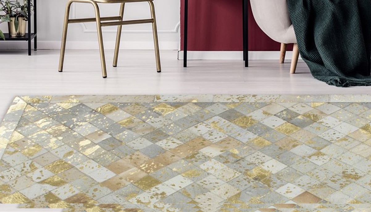 Kayoom Lederteppich »Lavish 210 - Fellteppich«, rechteckig, 8 mm Höhe, 100% günstig online kaufen