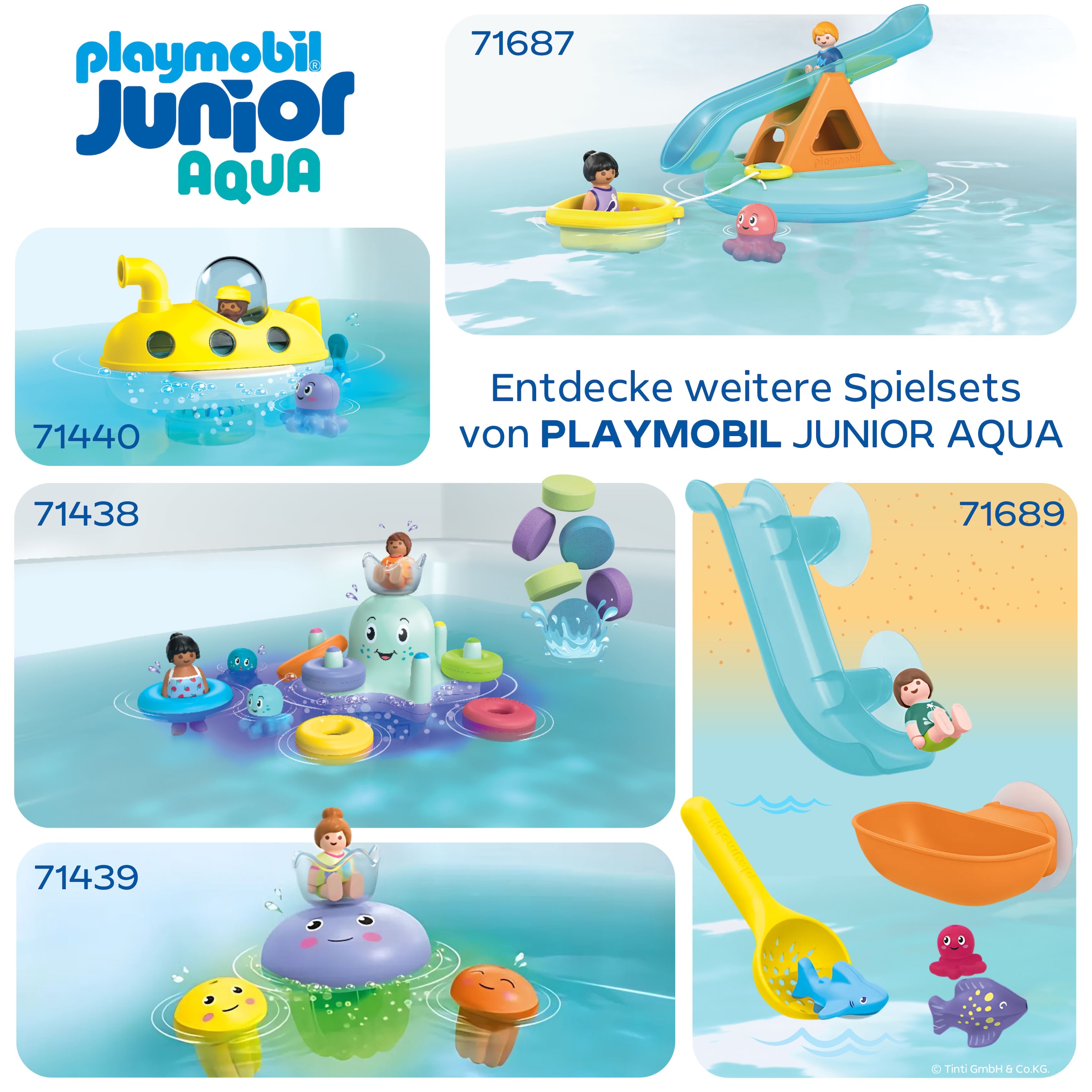 Playmobil® Konstruktions-Spielset »Badeinsel mit Wasserrutsche (71687), JUNIOR«, (8 St.), Made in Europe
