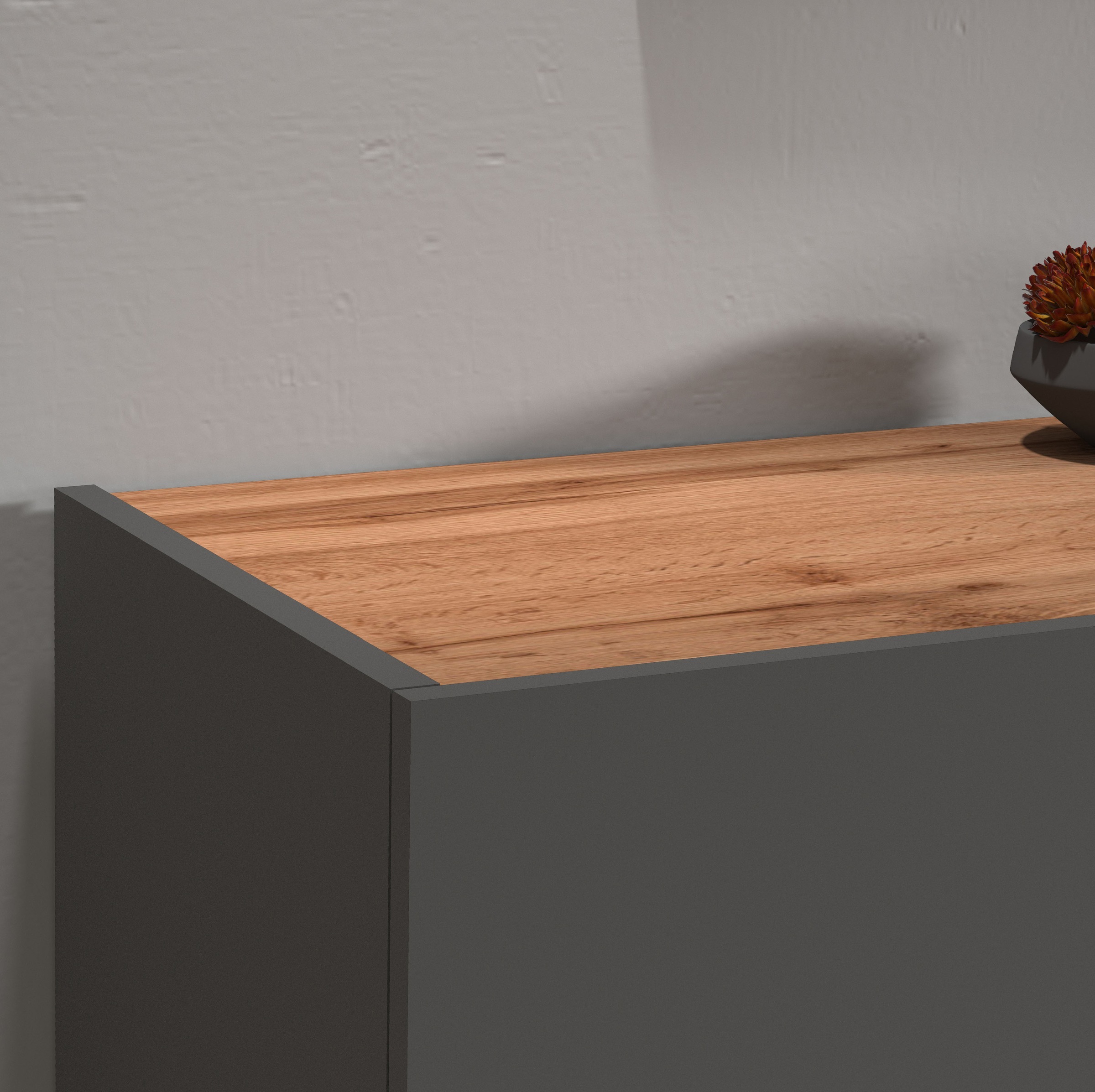 INOSIGN Lowboard »Garda,Lowboard,TV-Kommode,TV-Möbel,TV-Bank«, stehend und hängend mit 2 Klappen, 1 Einlegeboden, Breite 210 cm
