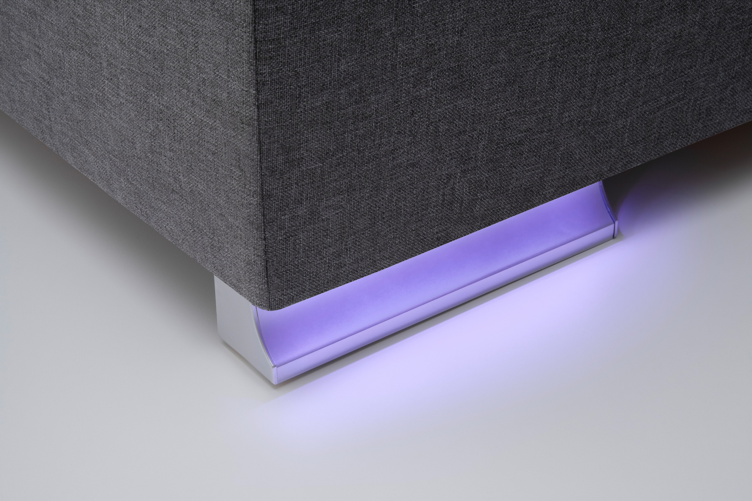 meise.möbel Boxspringbett »Las Vegas«, Füße und Kopfteil mit LED-Beleuchtung, mit Bettkasten und Topper